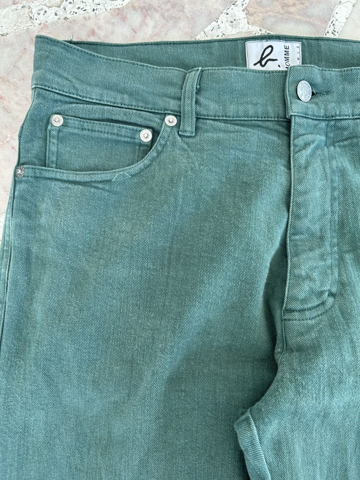 agnes b. Agnes B Homme Vintage Green Trousers Size US 30 / EU 46 - 4 Thumbnail