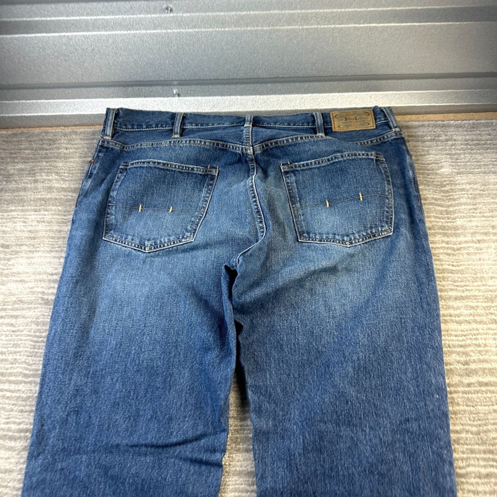 Polo Ralph Lauren Polo Ralph Lauren Jeans Mens 42Bx34 Blue Denim Hampton Relaxed Straight Big Tall Jeans Size US XL / EU 56 / 4 - 5 Thumbnail