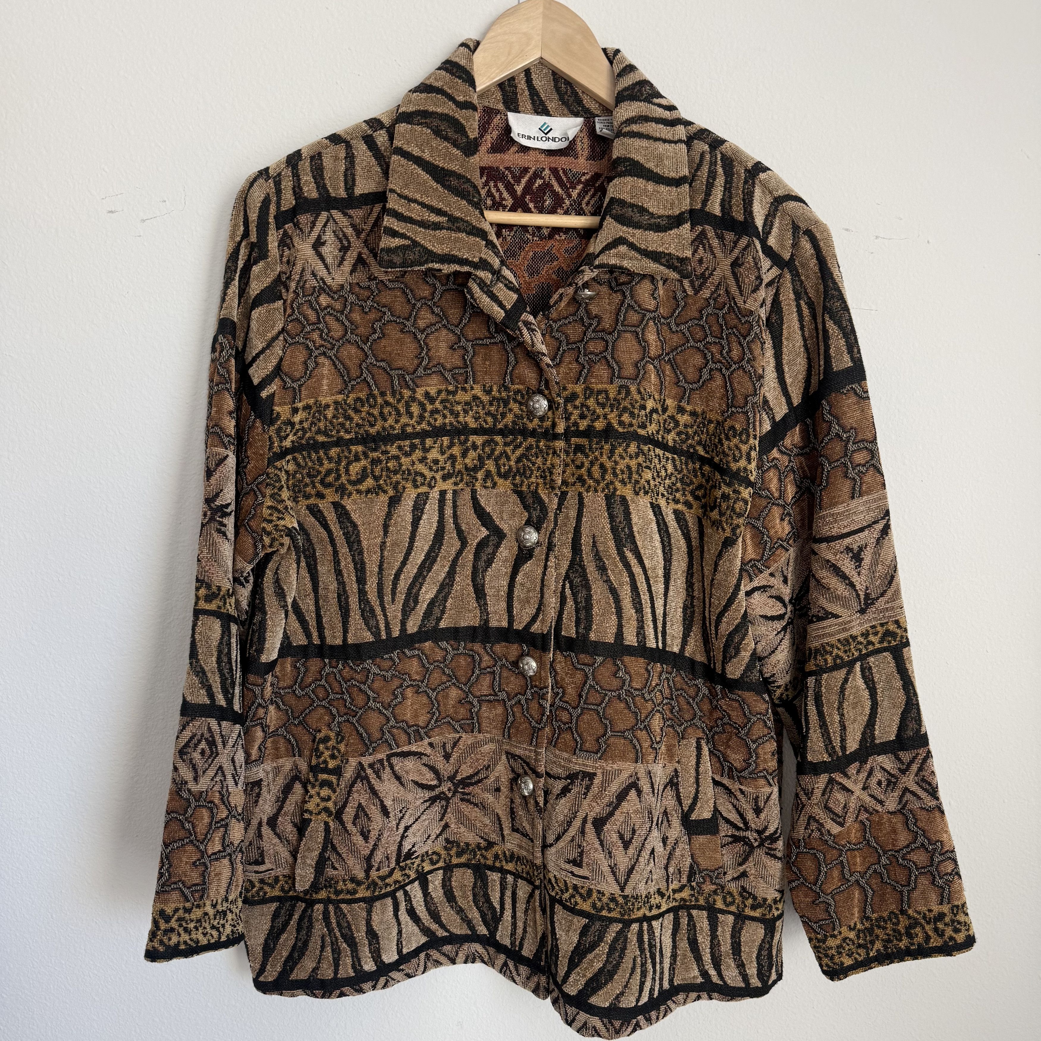 Other Vintage 90s Animal Print Tapestry Jacket Women’s XL rare Size XL / US 12-14 / IT 48-50 - 1 Thumbnail