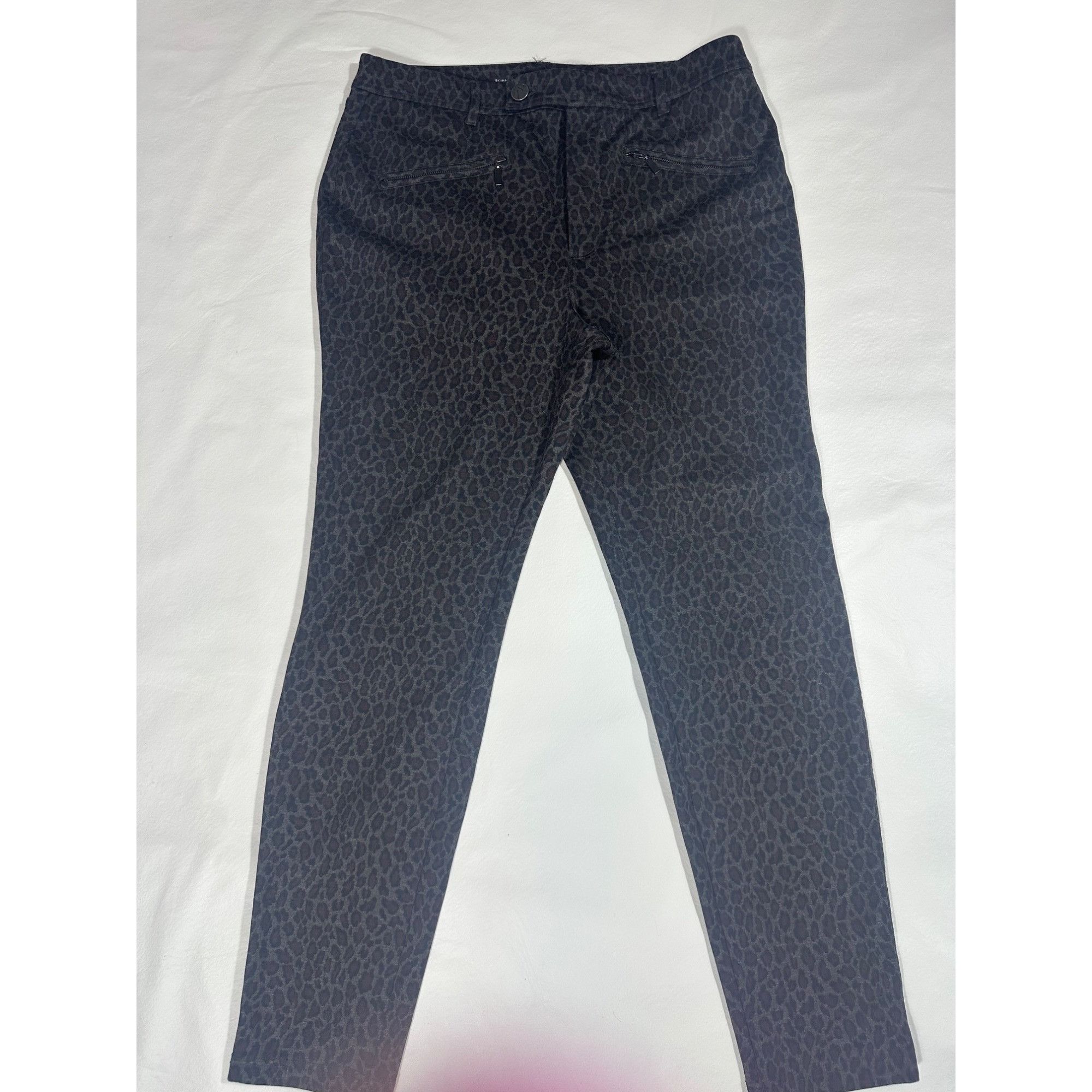 Other Simply Vera Wang Skinny Pants, Brown Black Animal Print Leop Size 34" / US 12 / IT 48 - 7 Thumbnail