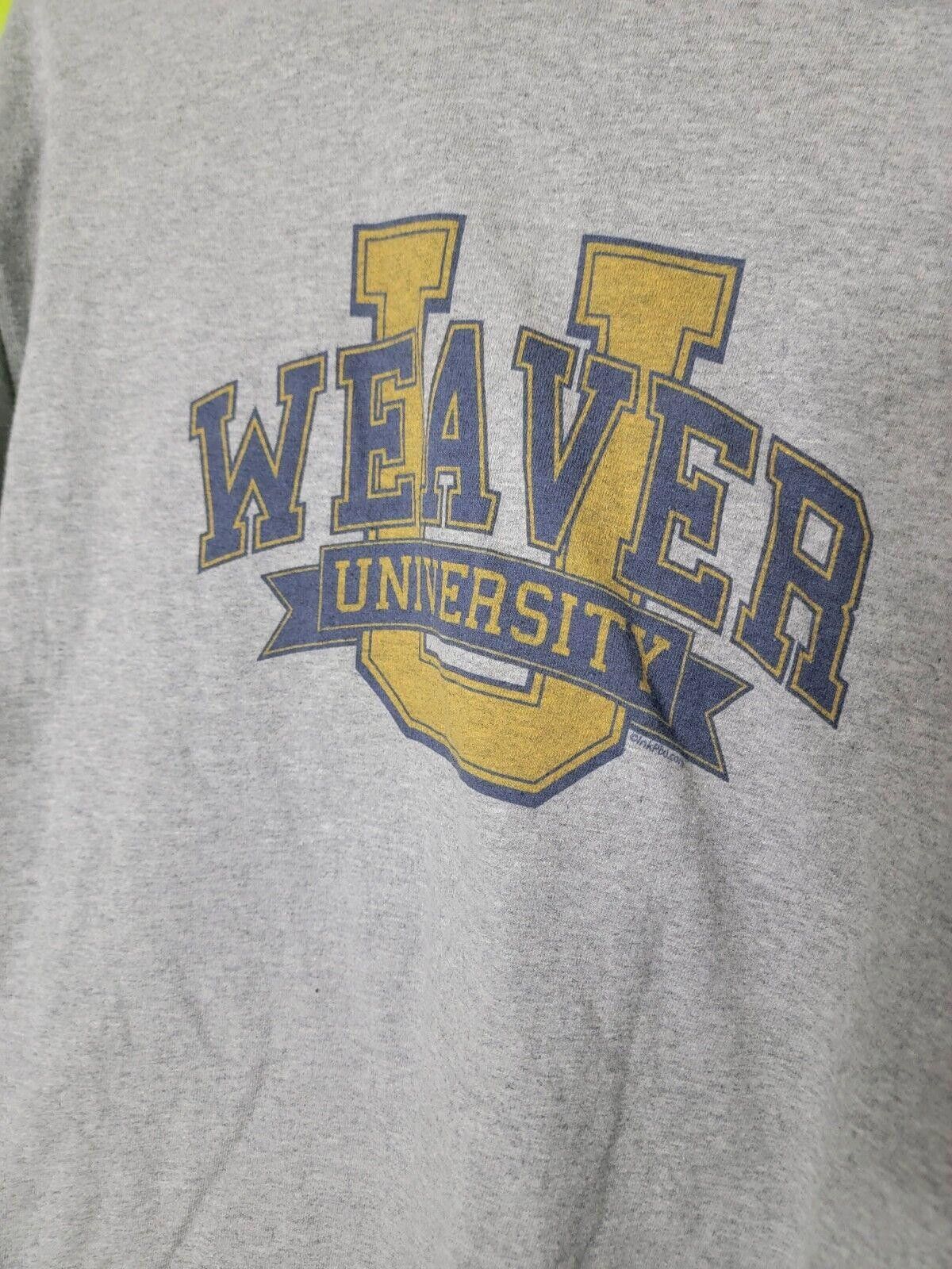 Gildan Weaver University Long Sleeve Grey Crewneck Shirt Medium Size ONE SIZE - 3 Thumbnail