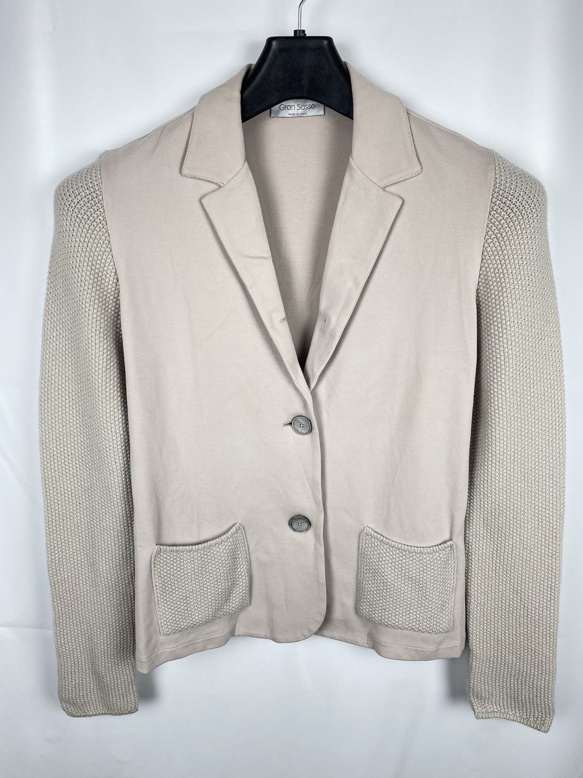 Gran Sasso Gran Sasso Cotton Blazer Wool-Cashmere Sleeves size 42 Size M / US 6-8 / IT 42-44 - 1 Thumbnail