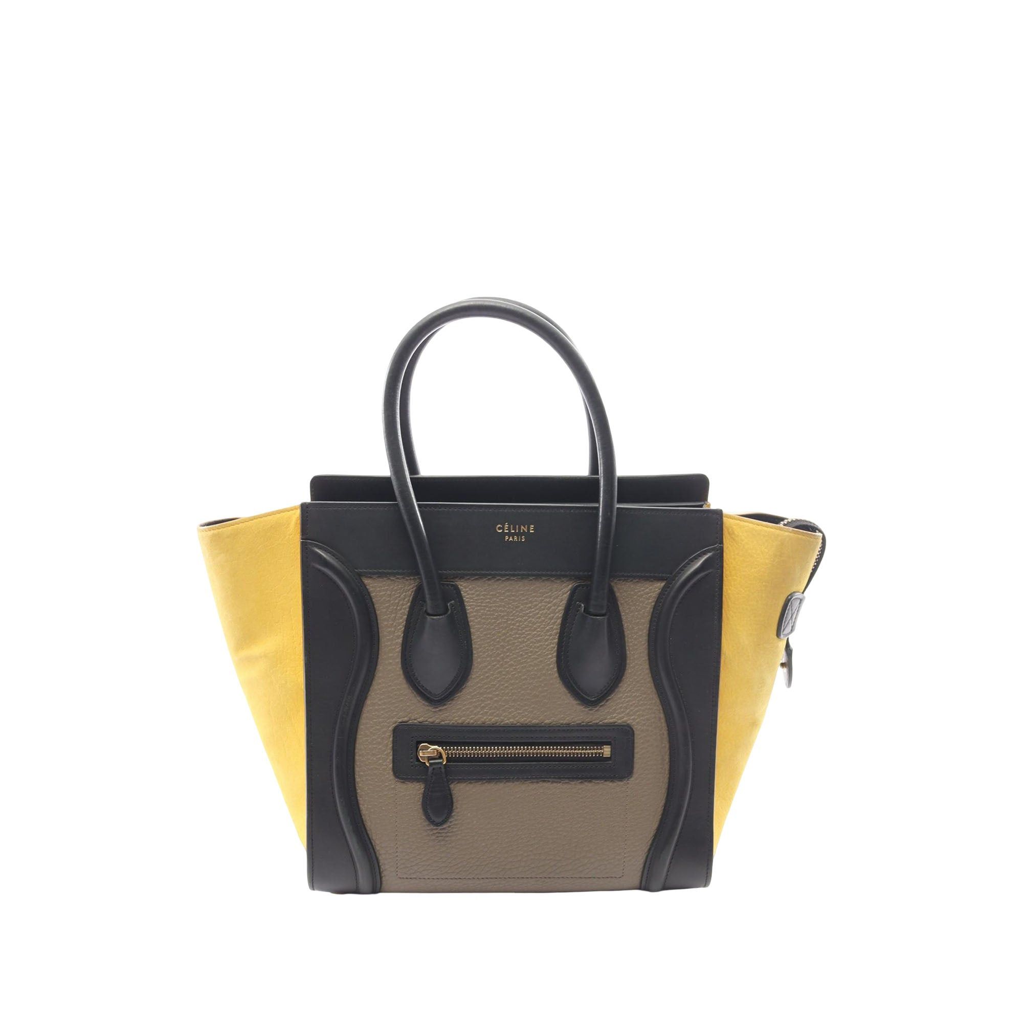 Celine Micro Tricolor Leather Luggage Tote Size ONE SIZE - 1 Thumbnail
