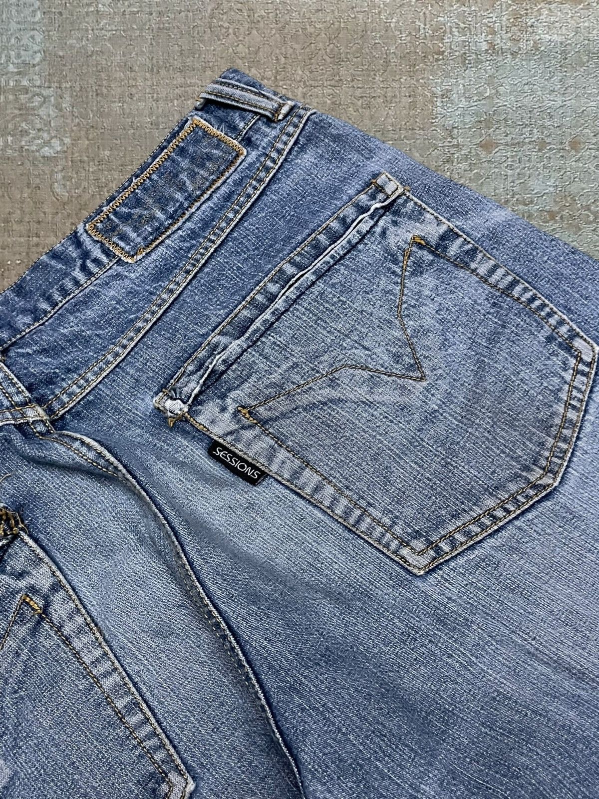Sessions Vintage 1990s Designer Sessions Streetwear Baggy Denim Style Size US 34 / EU 50 - 14 Thumbnail