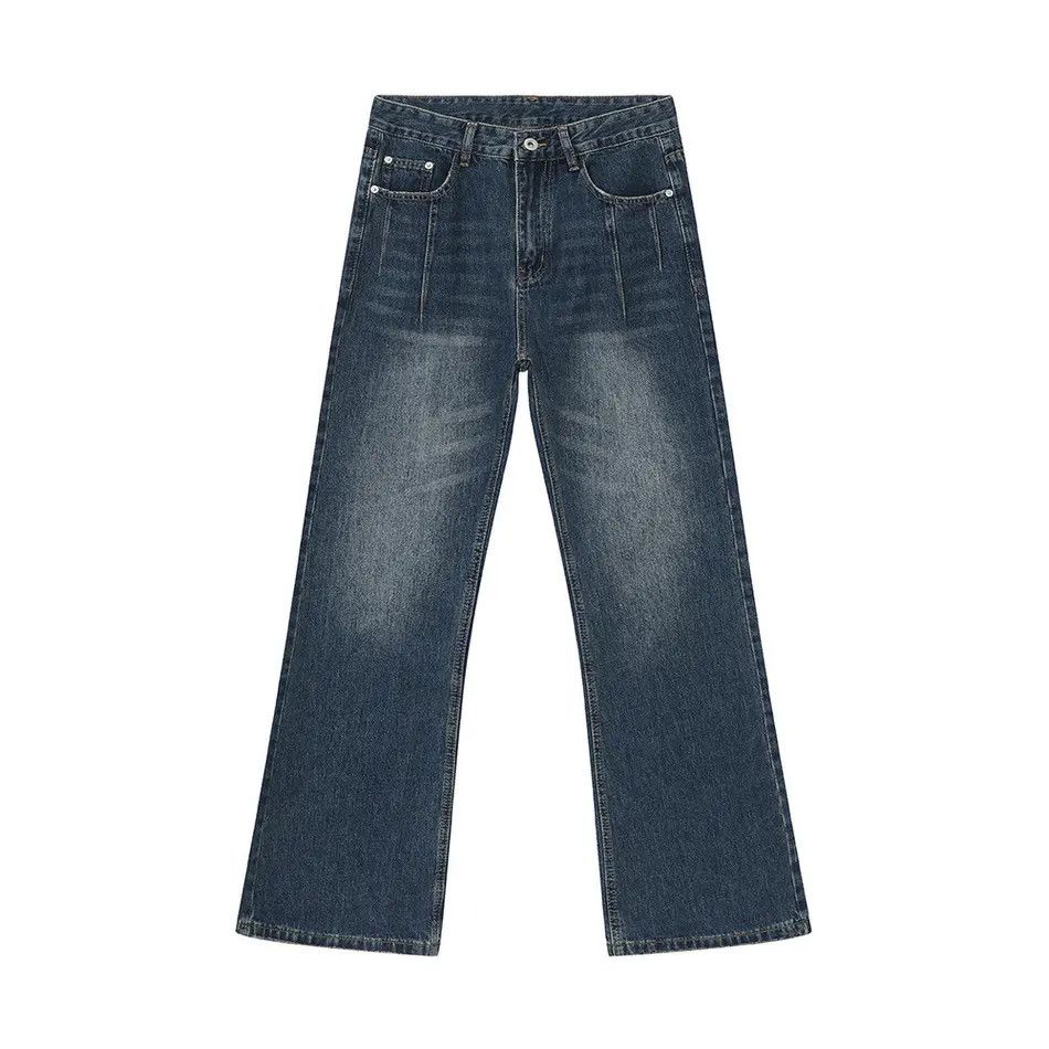 Japanese Brand Retro loose straight leg micro flared jeans Size US 32 / EU 48 - 5 Thumbnail