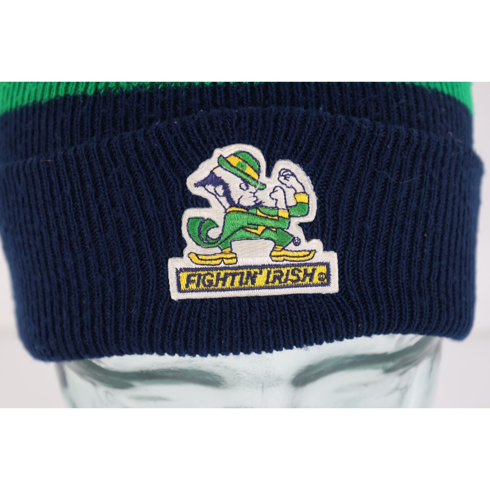 Vintage Vintage 90s Notre Dame University Winter Beanie Hat Size ONE SIZE - 2 Thumbnail