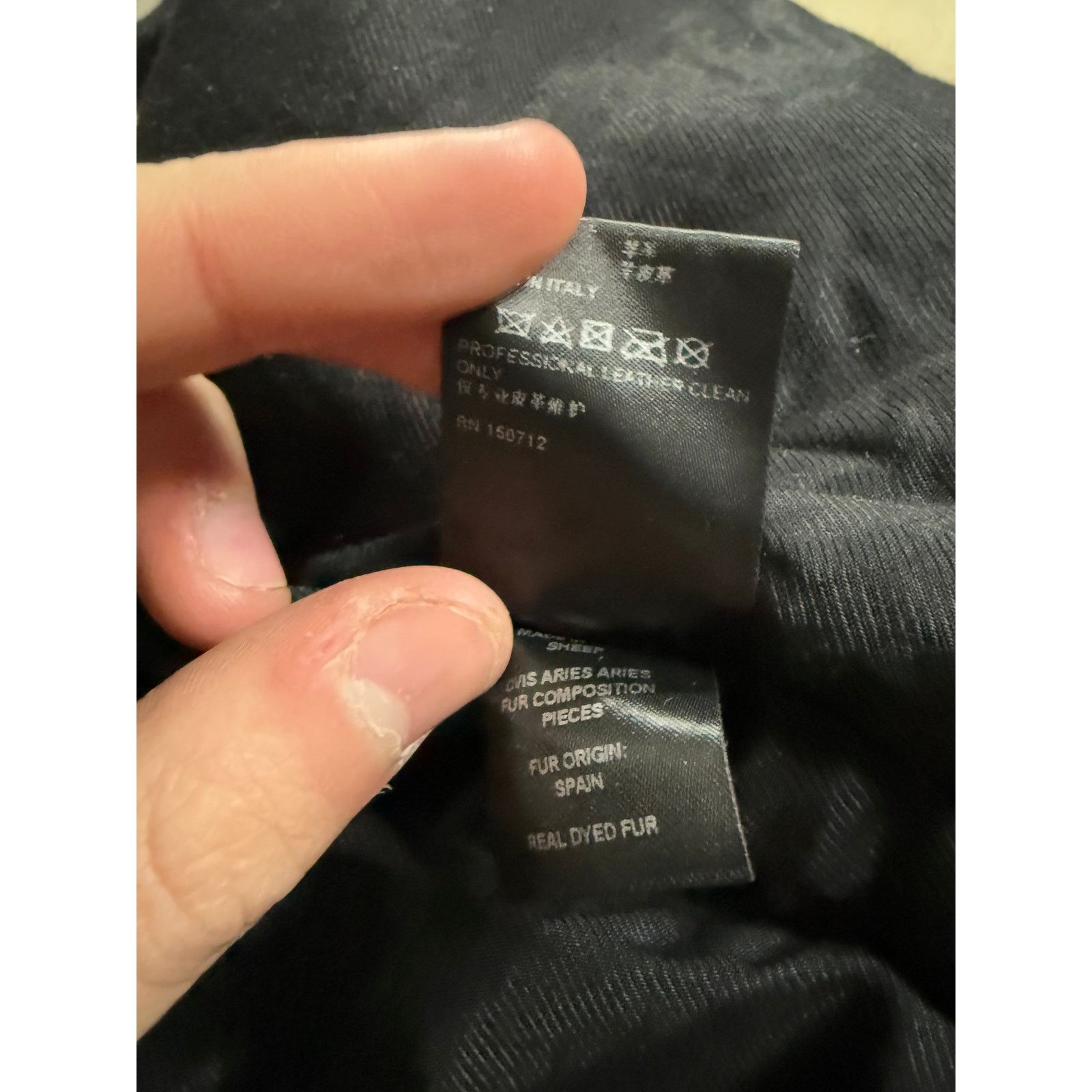 Amiri Amiri Jacket Black Fur Used 44 (Small) Size US M / EU 48-50 / 2 - 4 Thumbnail