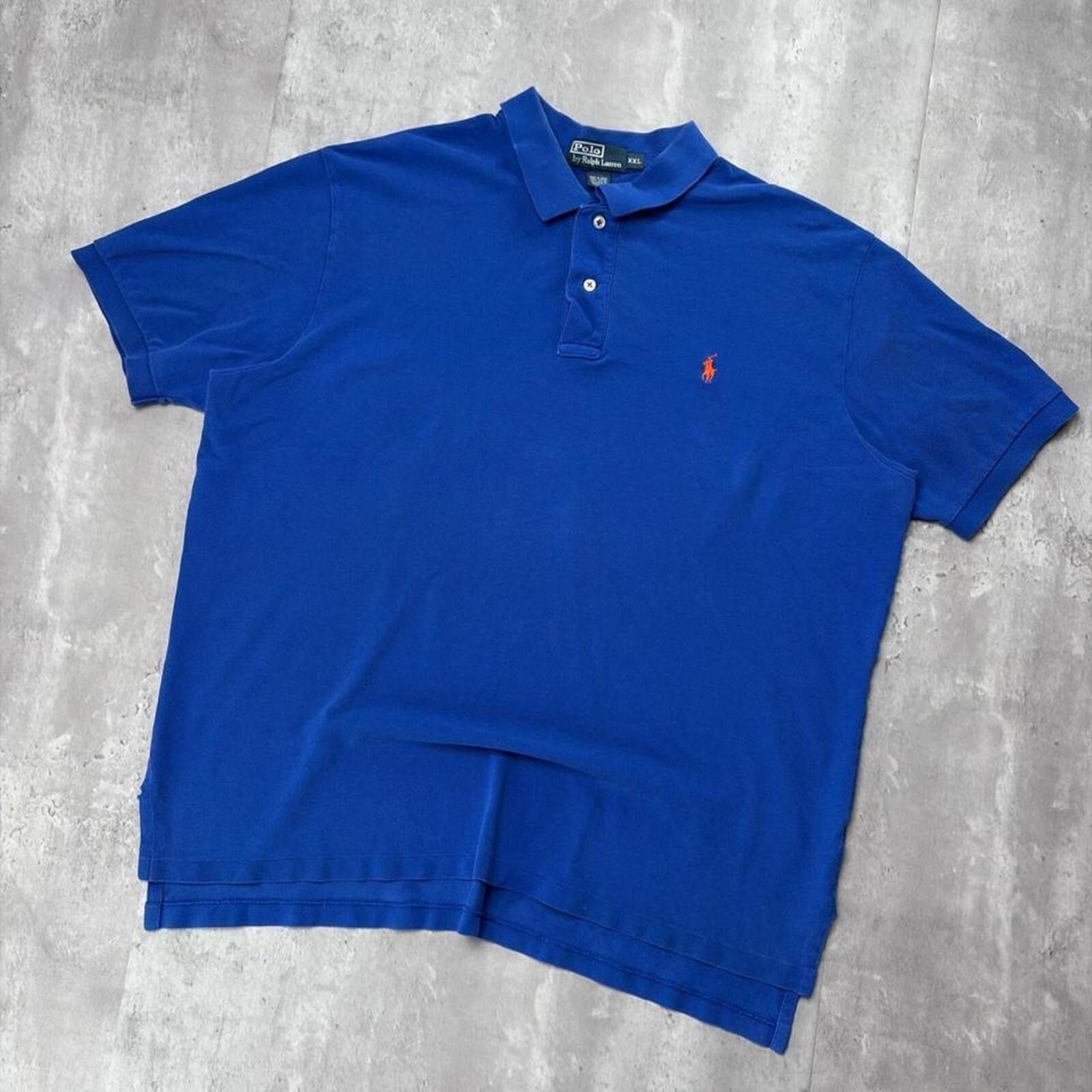Polo Ralph Lauren Vintage 90’s Blue Polo Ralph Lauren Polo Shirt Size US XXL / EU 58 / 5 - 2 Thumbnail