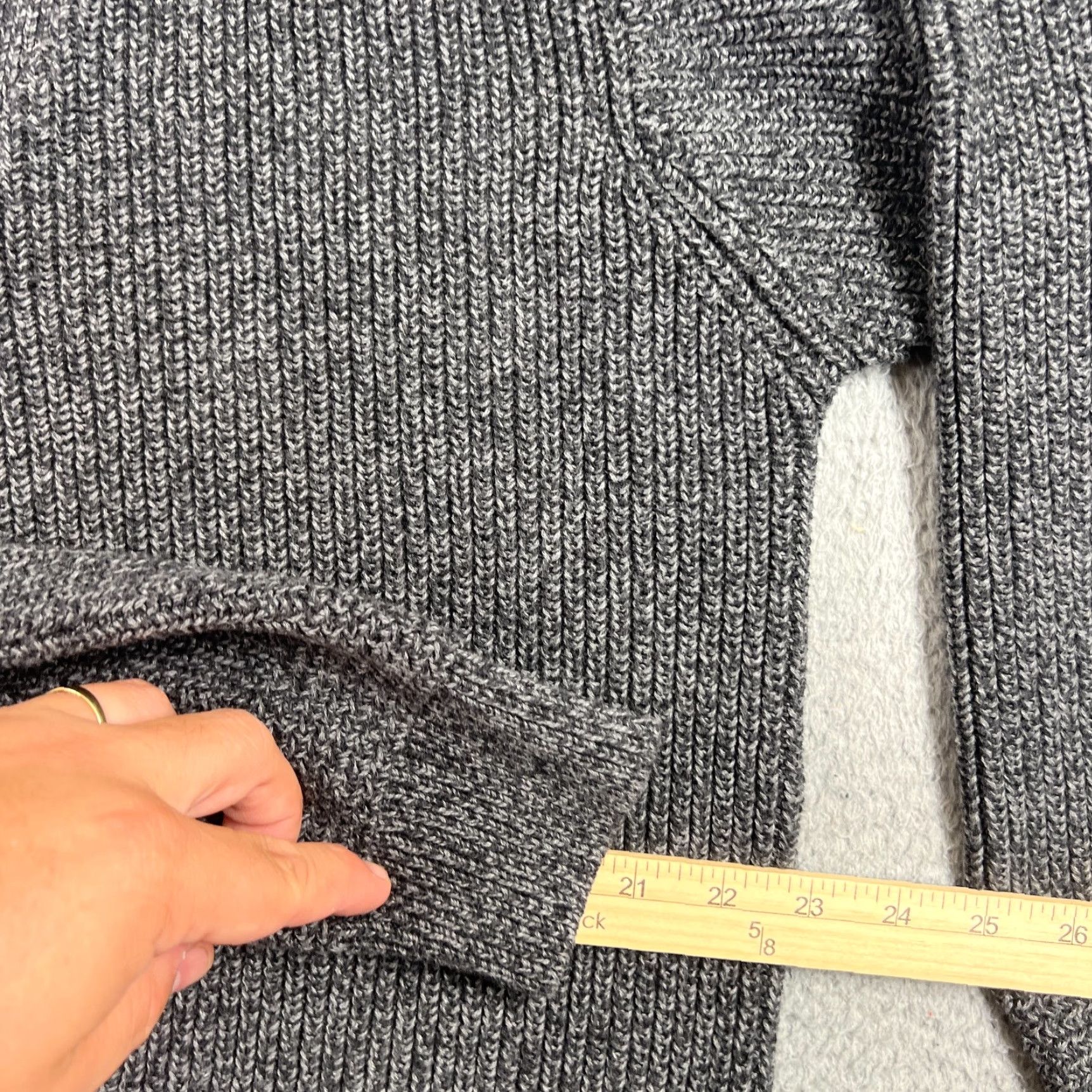 Vintage Vintage Cabela's Men's Sweater Henley Long Sleeve Heavyweight Cotton Fall Winter Gray L Size US L / EU 52-54 / 3 - 6 Thumbnail