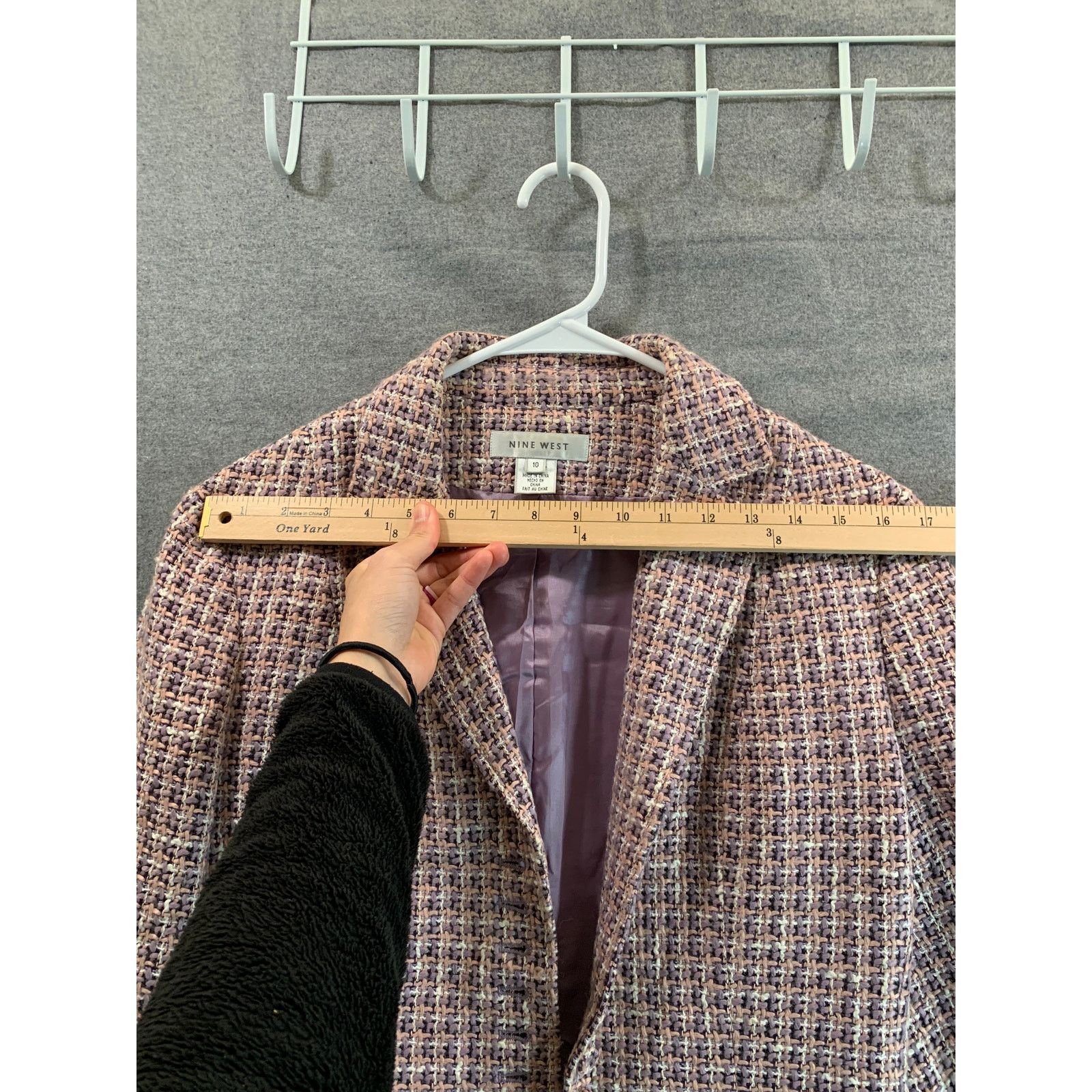 Nine West Nine West Tweed Pattern Womens Size 10 Pink Top Blazer Size L / US 10 / IT 46 - 7 Thumbnail