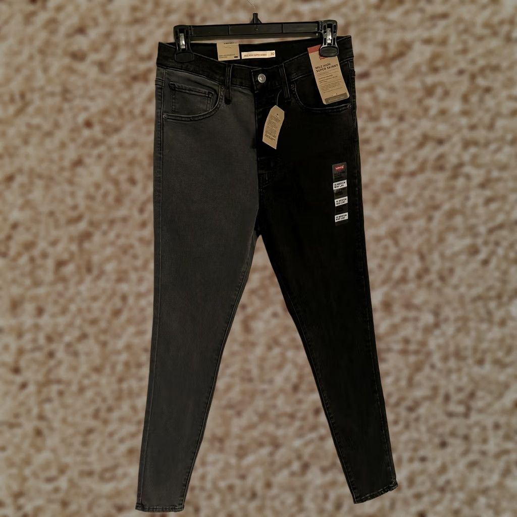 Levi's Levi's Mile High Super Skinny Two-Tone Gray Denim Jeans Women's 10Med Size 32" / US 10 / IT 46 - 1 Thumbnail