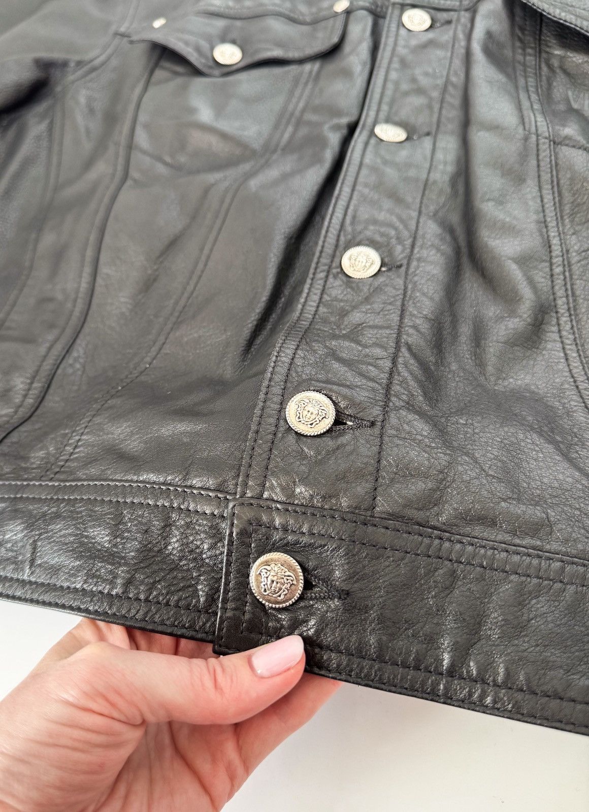 Versace Jeans Couture Vintage Versace Jeans Couture black leather jacket Medusa Size US L / EU 52-54 / 3 - 5 Thumbnail