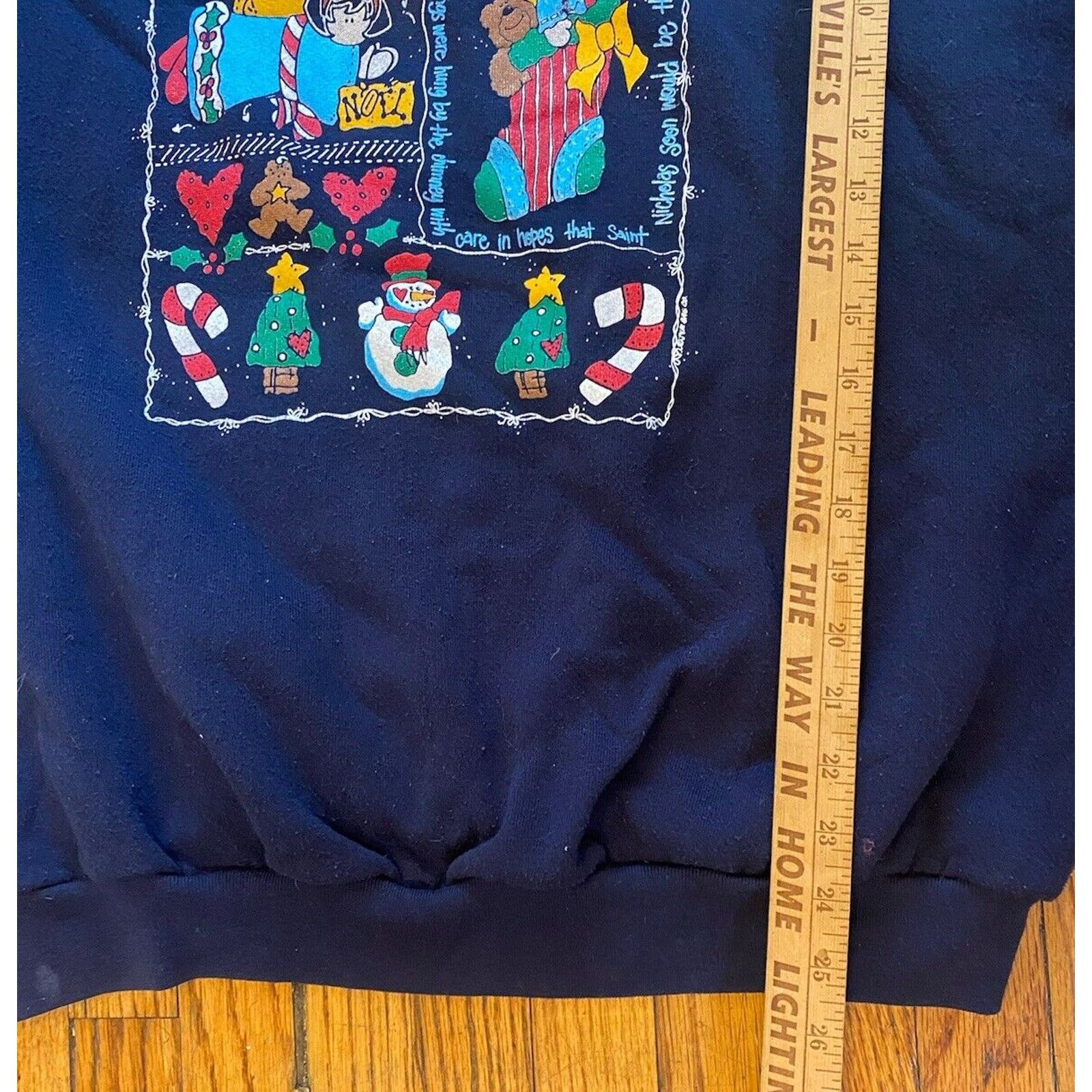 Tultex Vintage Tultex Grandma Christmas Sweatshirt Women’s XL Navy Size XL / US 12-14 / IT 48-50 - 8 Thumbnail