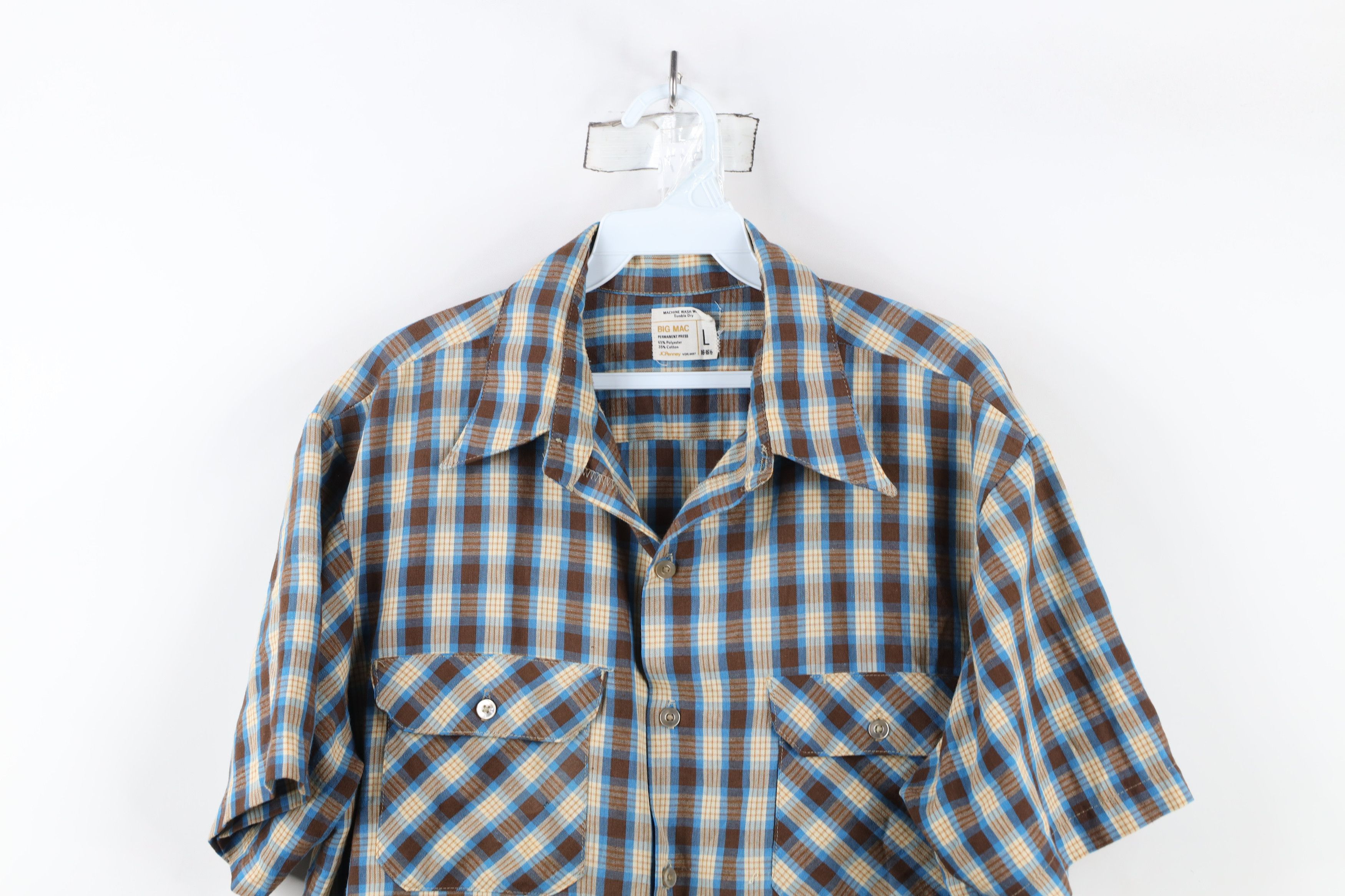 Big Mac × Vintage Vintage 60s 70s Big Mac Pocket Short Sleeve Button Shirt USA Size US L / EU 52-54 / 3 - 2 Thumbnail