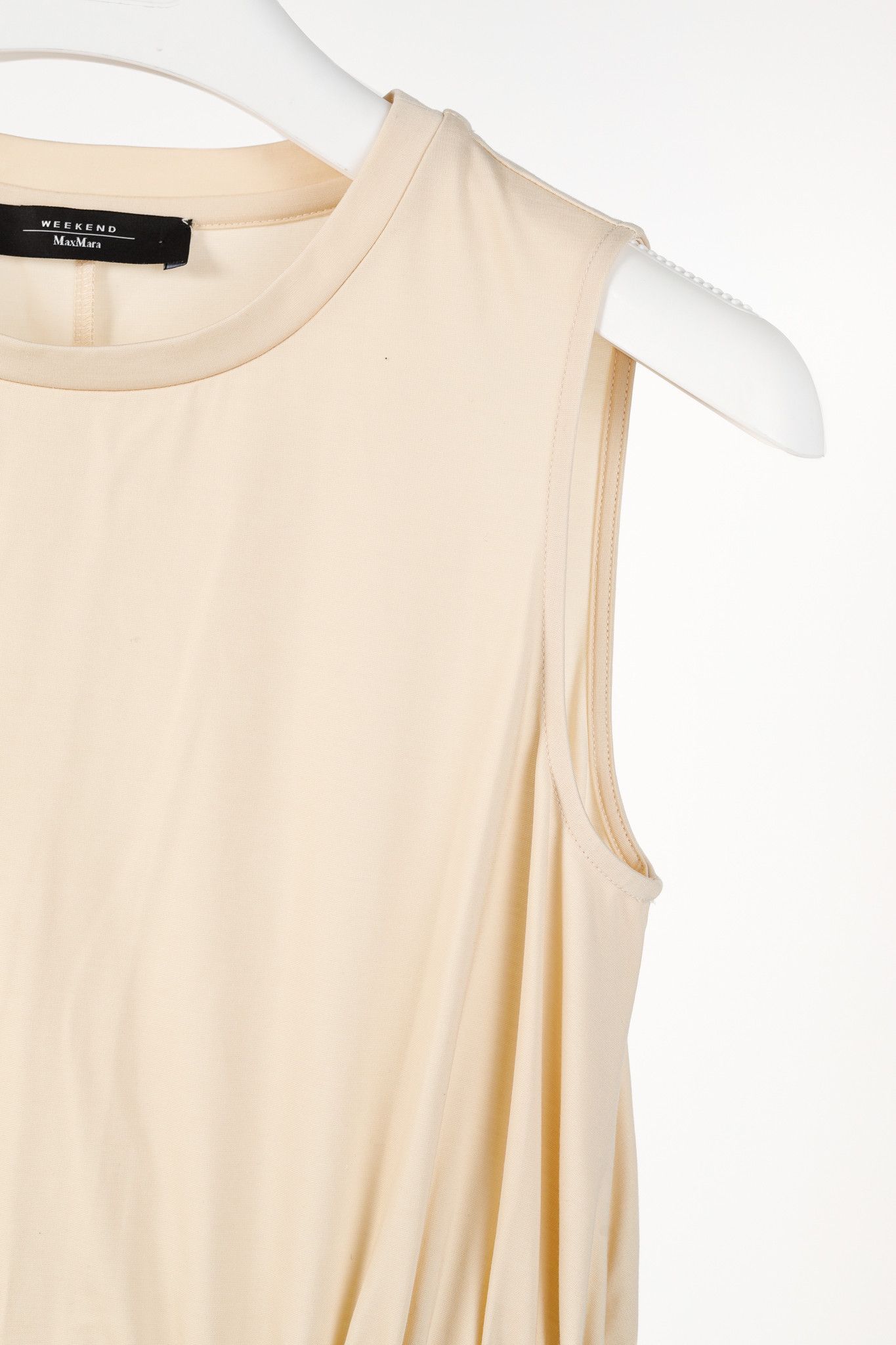 Weekend Max Mara Weekend Max Mara Tenebre Ivory Flowing Jersey Dress Size XS / US 0-2 / IT 36-38 - 5 Thumbnail