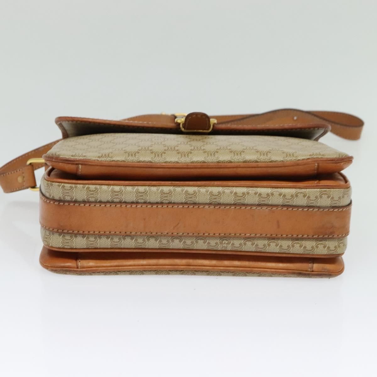 Celine CELINE Macadam Canvas Shoulder Bag Beige Gold Size ONE SIZE - 9 Thumbnail