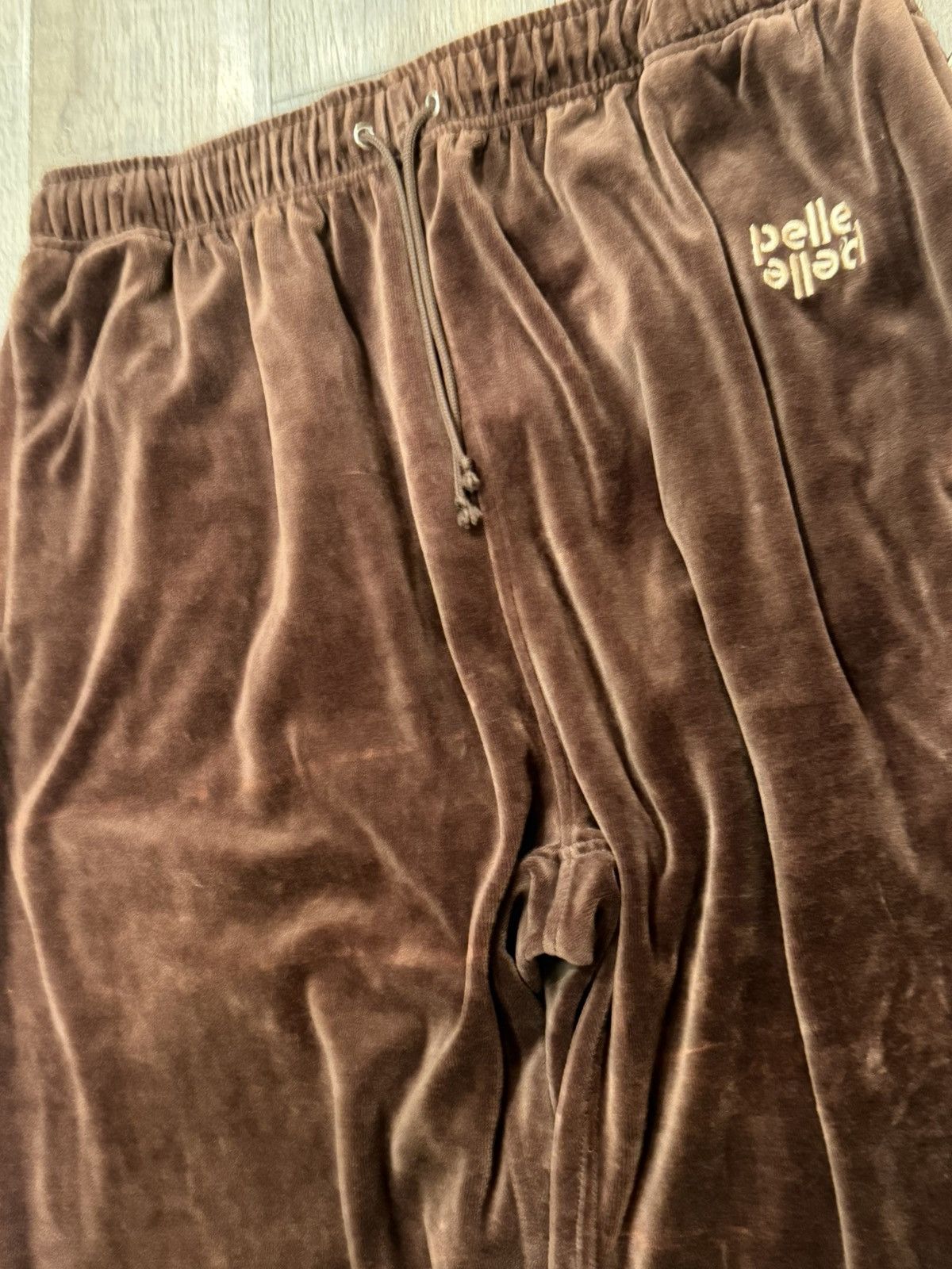 Pelle Pelle Vintage Pelle Pelle Brown Velour Track Pants size 2XL Size US 40 / EU 56 - 5 Thumbnail