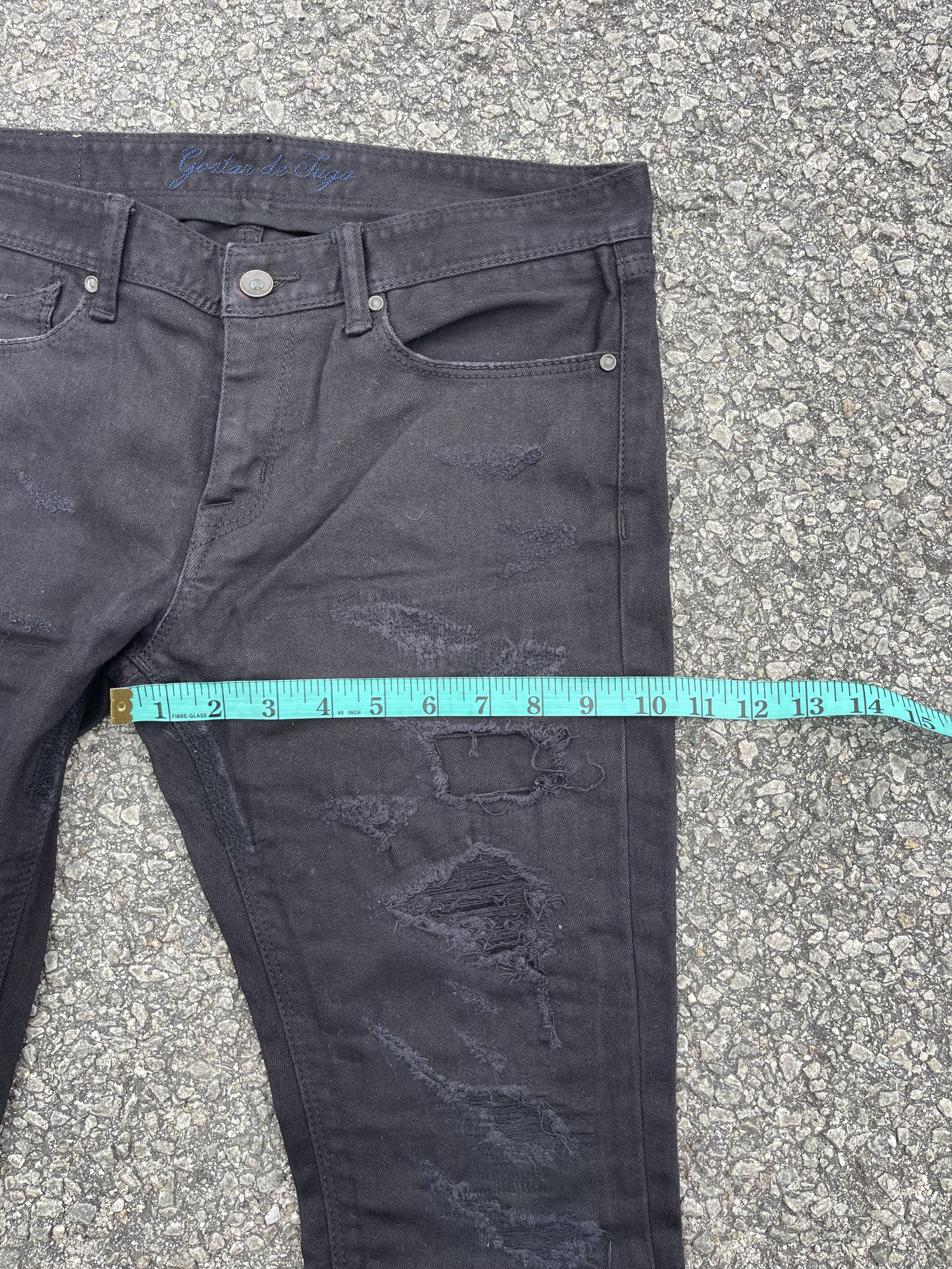GOSTAR DE FUGA Gostar De Fuga Ripped Black Denim Skinny Outfits Size US 30 / EU 46 - 13 Thumbnail