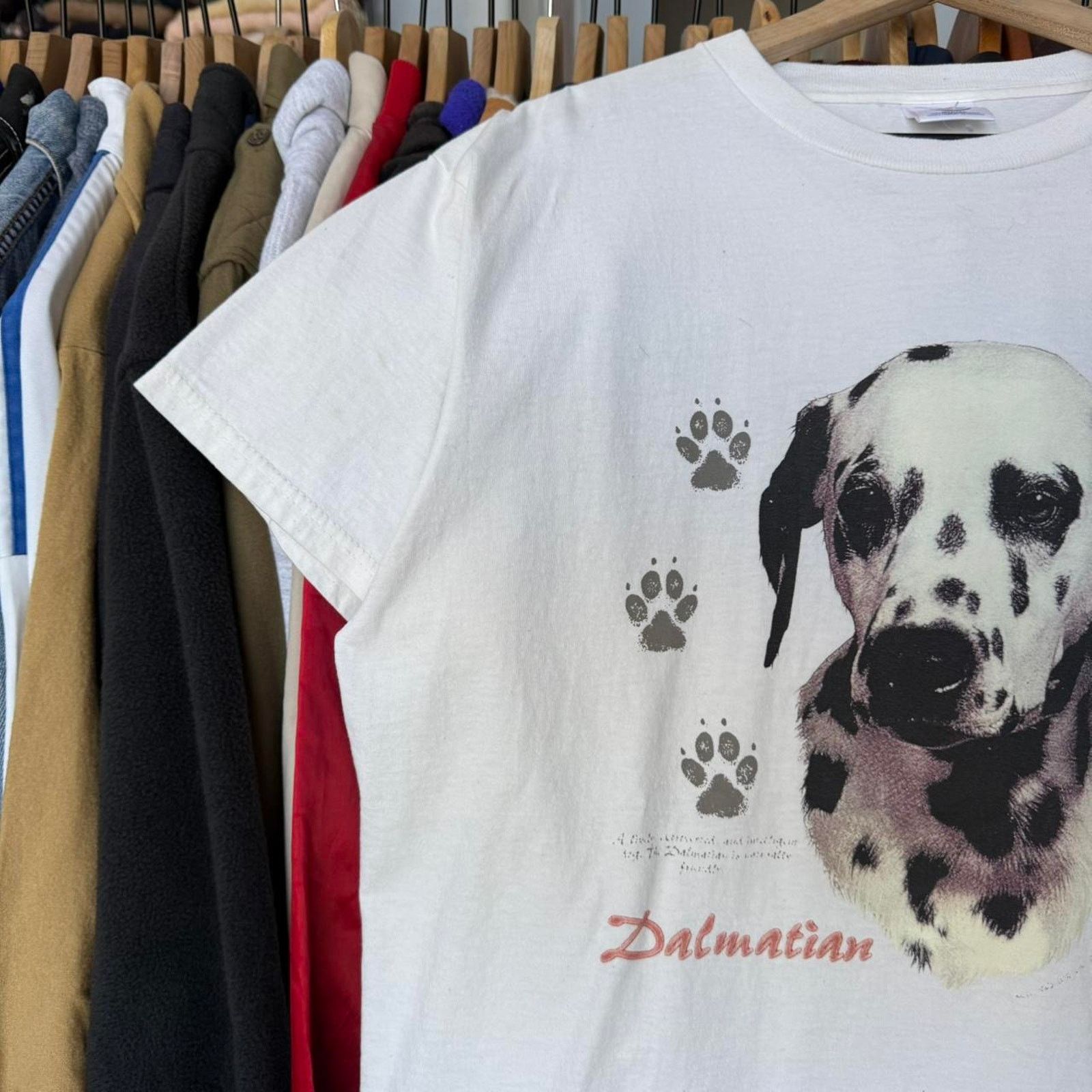Other Vintage 90s Dalmation Dog T-Shirt White Size US L / EU 52-54 / 3 - 4 Thumbnail