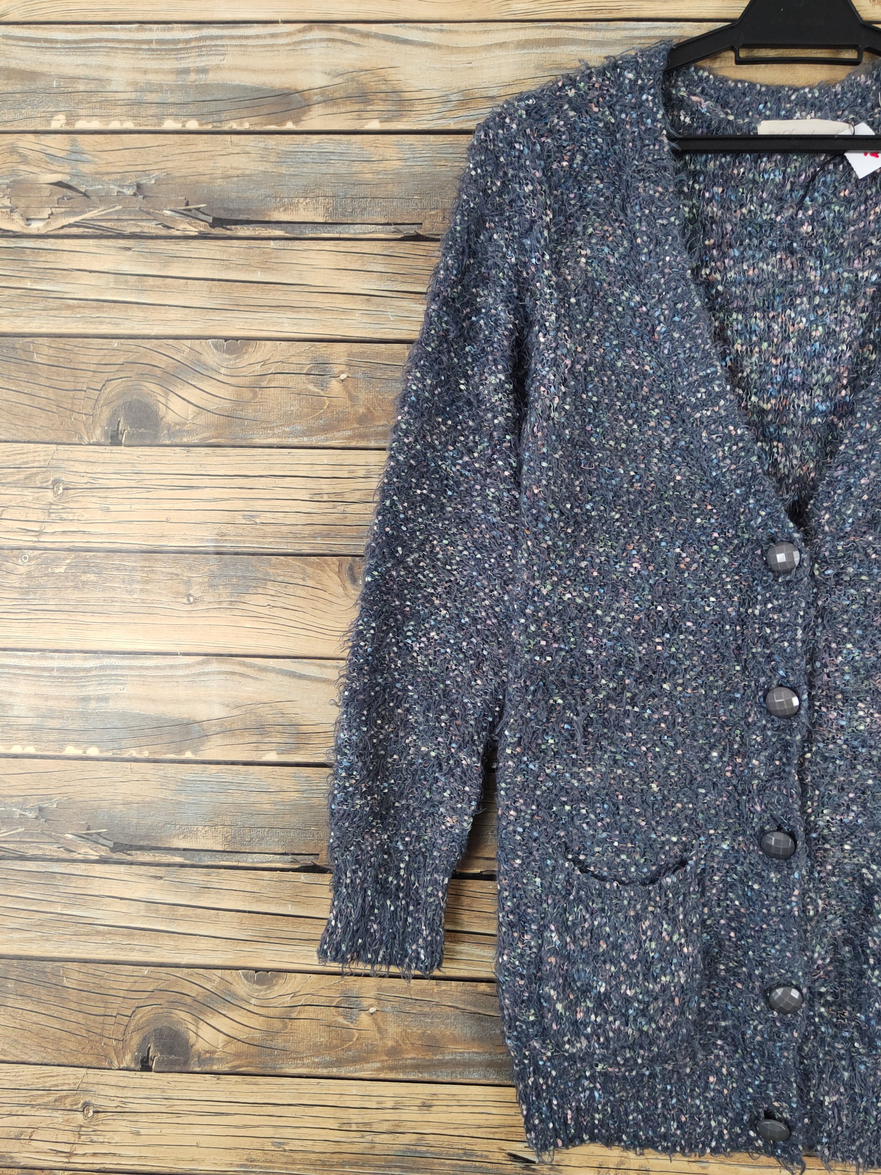 Japanese Brand × Vintage 31 Sons de Mode Gray Shag Shaggy Fur Mohair Knitwear #W972 Size M / US 6-8 / IT 42-44 - 3 Thumbnail