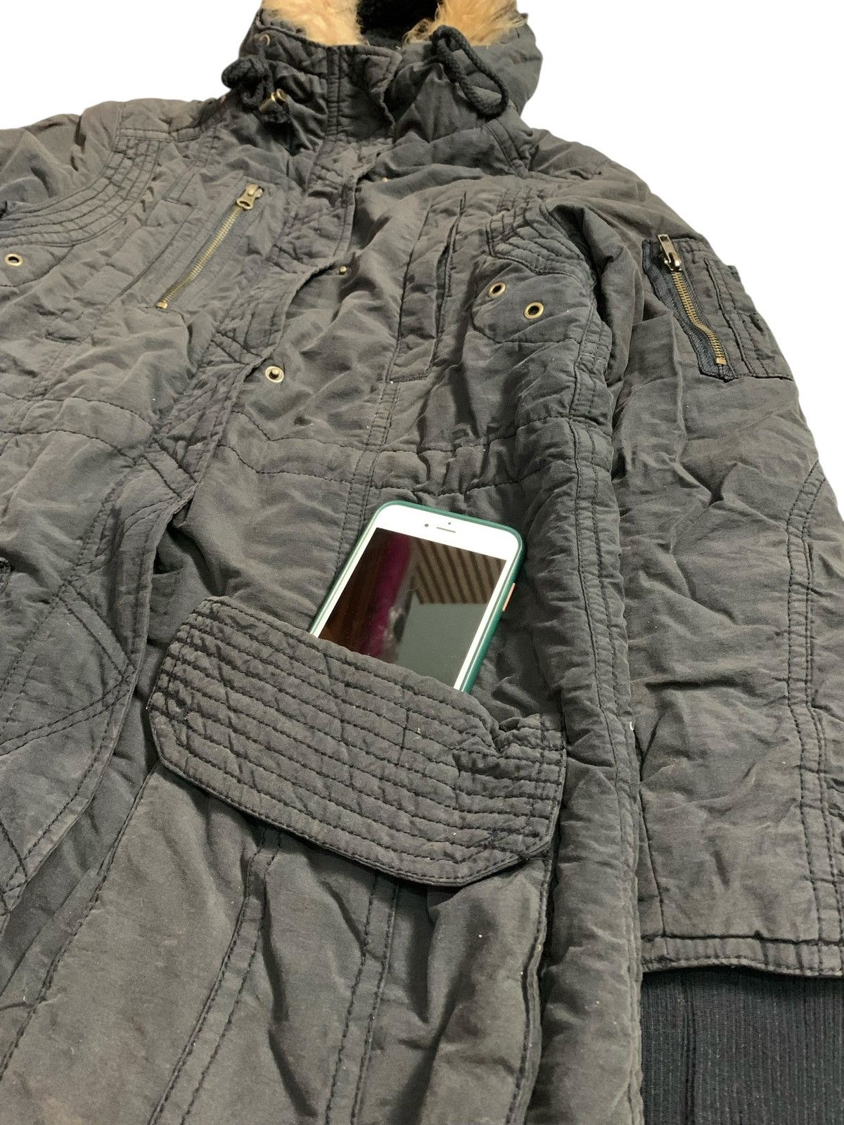 Tornado Mart OZOC FAUX FUR JACKET RACOON WINTER SESSION IFSIX LGB STYLE Size US M / EU 48-50 / 2 - 4 Thumbnail