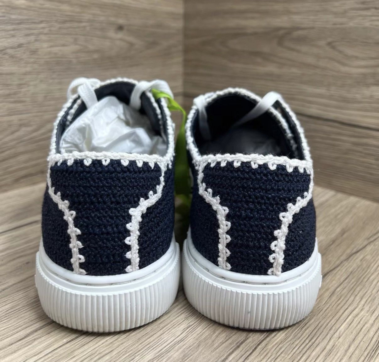 Louis Vuitton Louis Vuitton Lagoon White & Blue Crochet Sneakers J41 Size US 6.5 / IT 36.5 - 5 Thumbnail