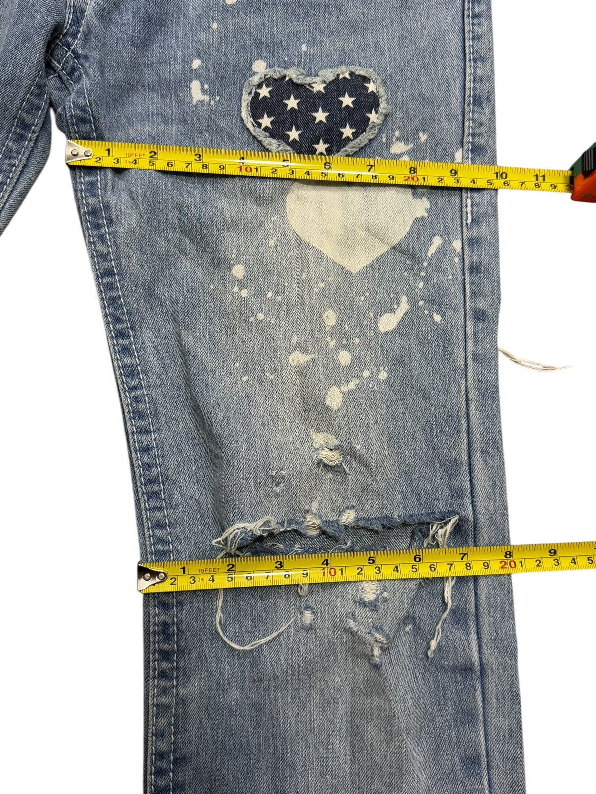 Japanese Brand HIPPIE REWORKED PATCHES KAPITAL INSPIRED DISTRESSED DENIM Size 32" / US 10 / IT 46 - 9 Thumbnail