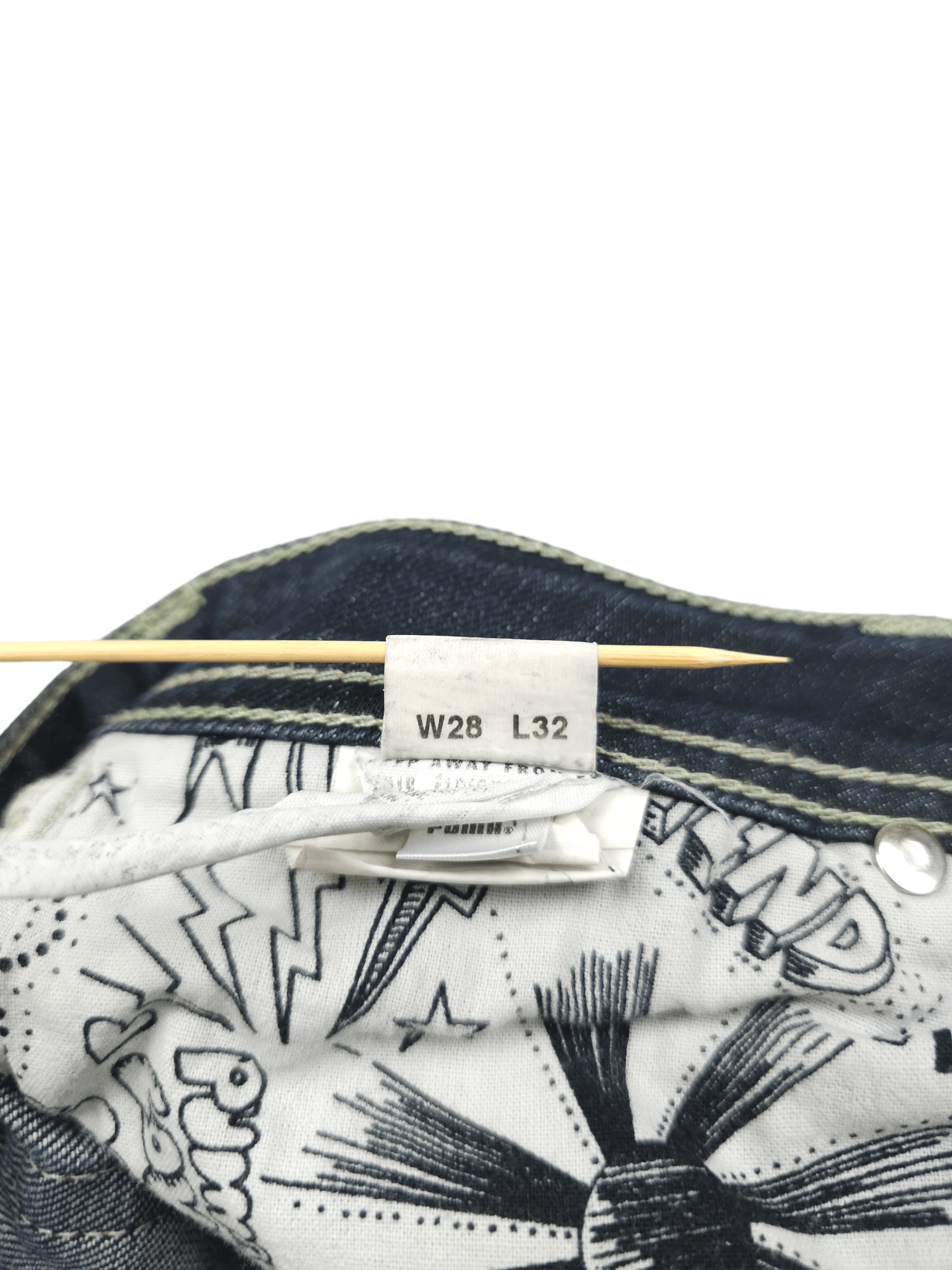 Evisu × Vintage 💎 28/32 Evisu X Puma Skinny Women's Denim Jeans Y2K Size 28" / US 6 / IT 42 - 15 Thumbnail