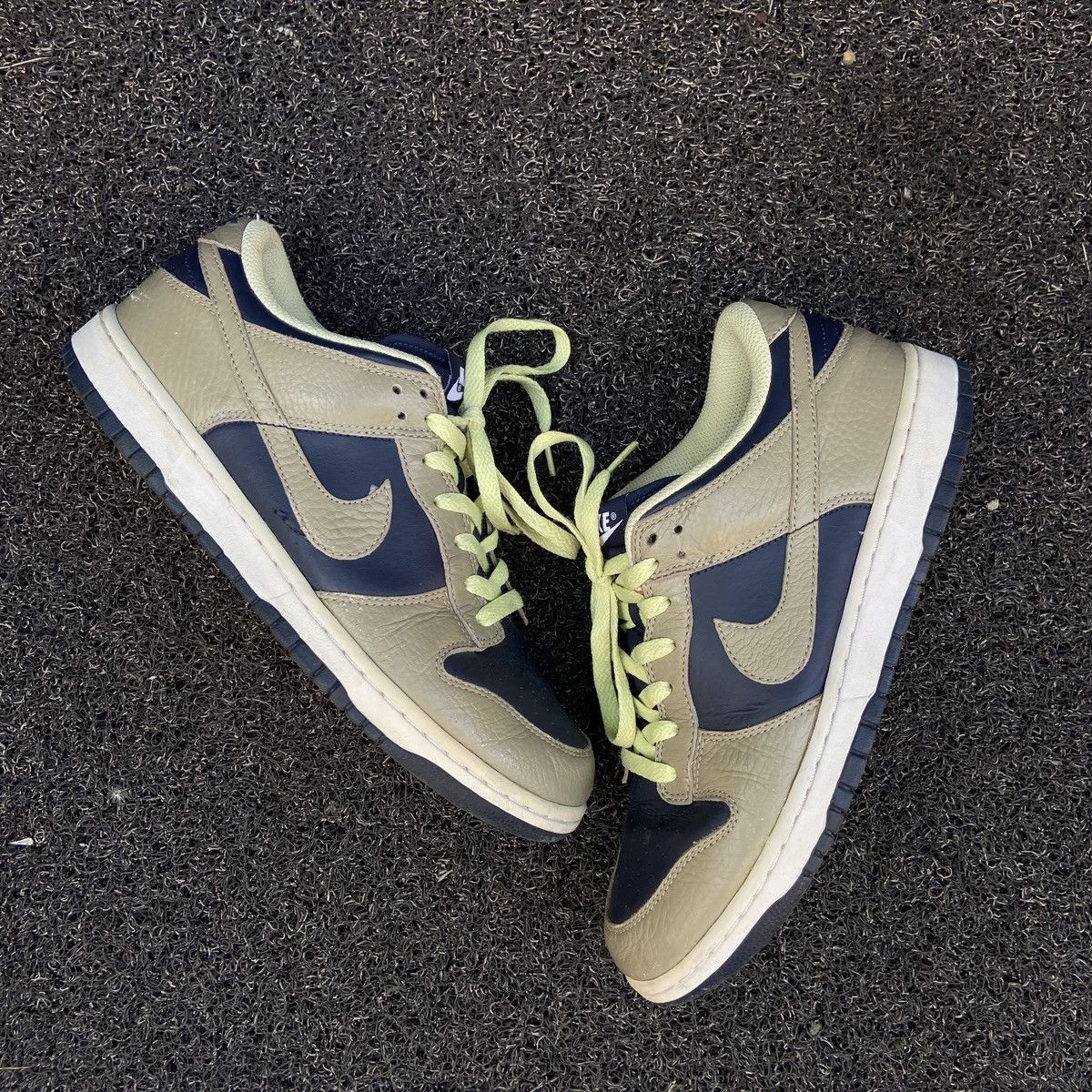 Nike Nike Dunk Low Obsidian/Khaki-White Lime 2012 | Grailed