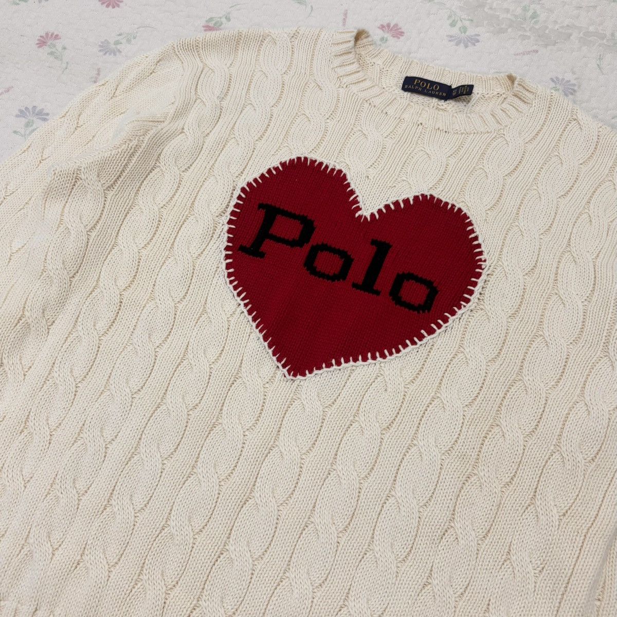 Polo Ralph Lauren Polo Ralph Lauren Heart Knit Sweater Size US XS / EU 42 / 0 - 3 Thumbnail
