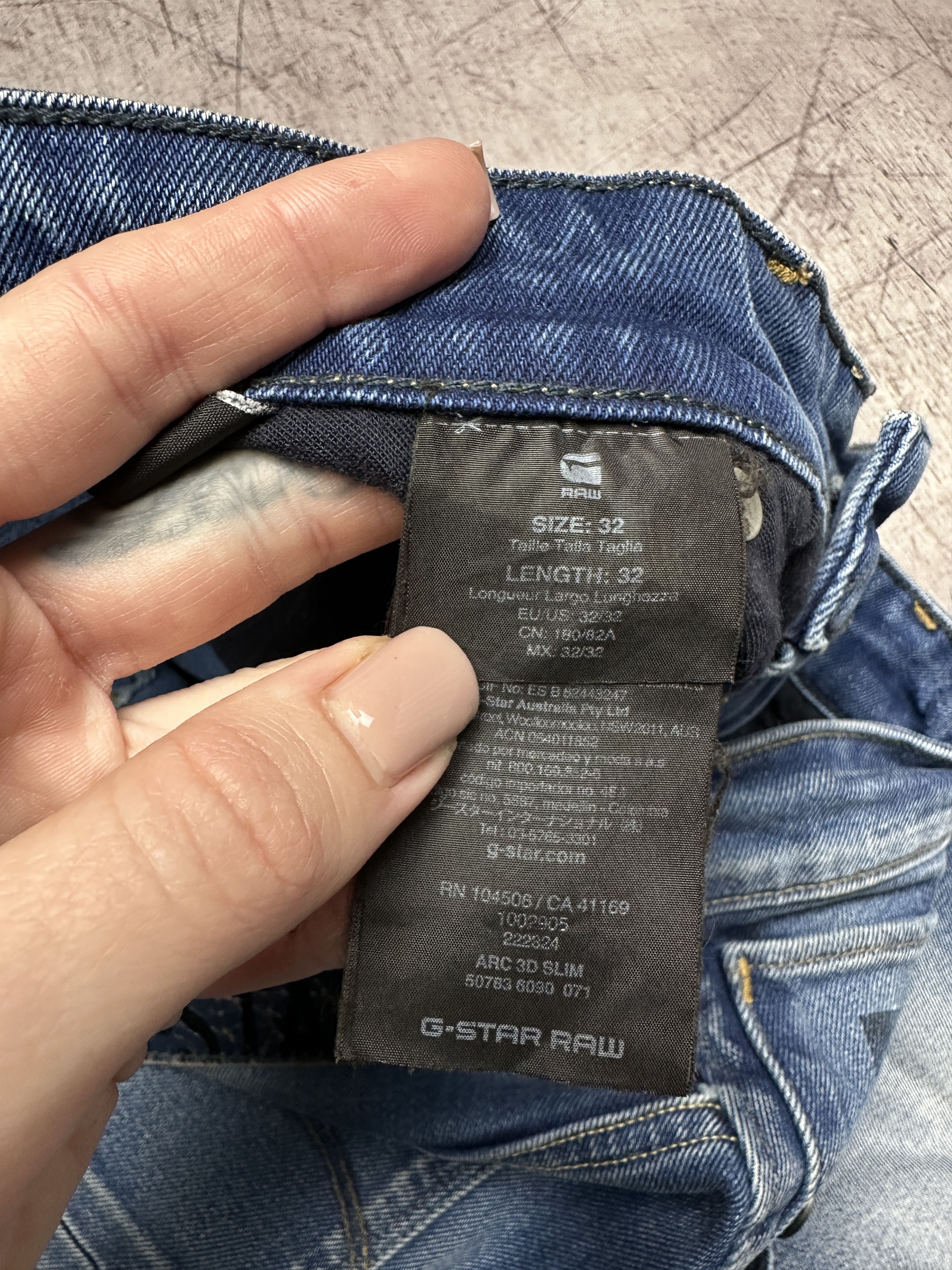 G-Star G Star Raw Mens Arc 3D Slim Denim Pants Jeans Size US 32 / EU 48 - 3 Thumbnail