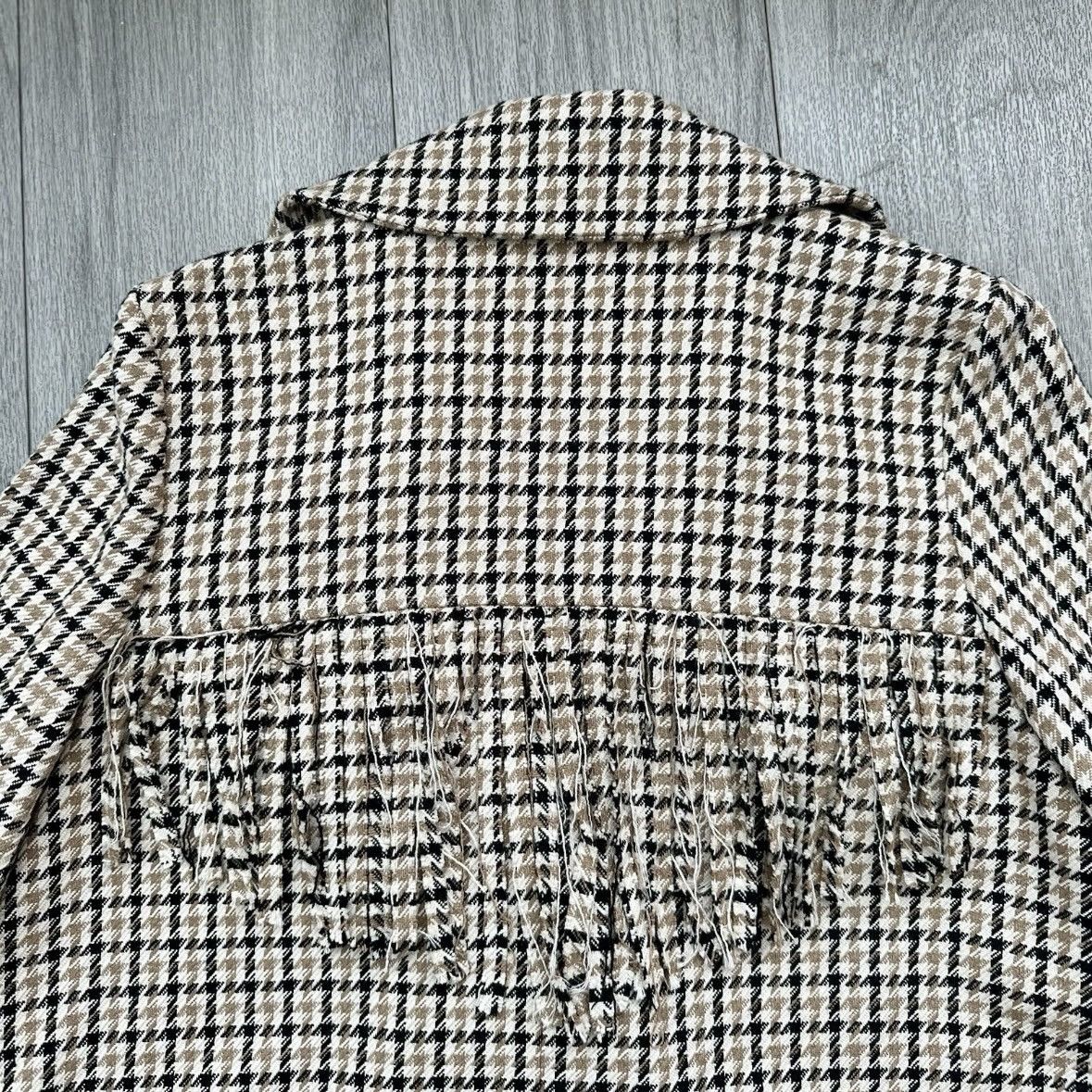 The Kooples The Kooples Patterned Formal Wool Jacket With Fringing Size XS / US 0-2 / IT 36-38 - 15 Thumbnail