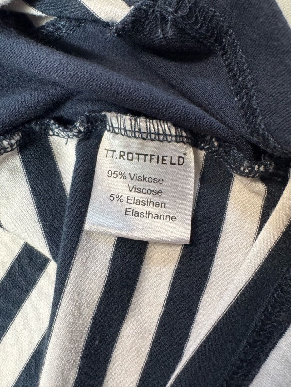 Other TT ROTTFİELD Navy White Striped Zip Viscose Cardigan with P Size L / US 10 / IT 46 - 8 Thumbnail