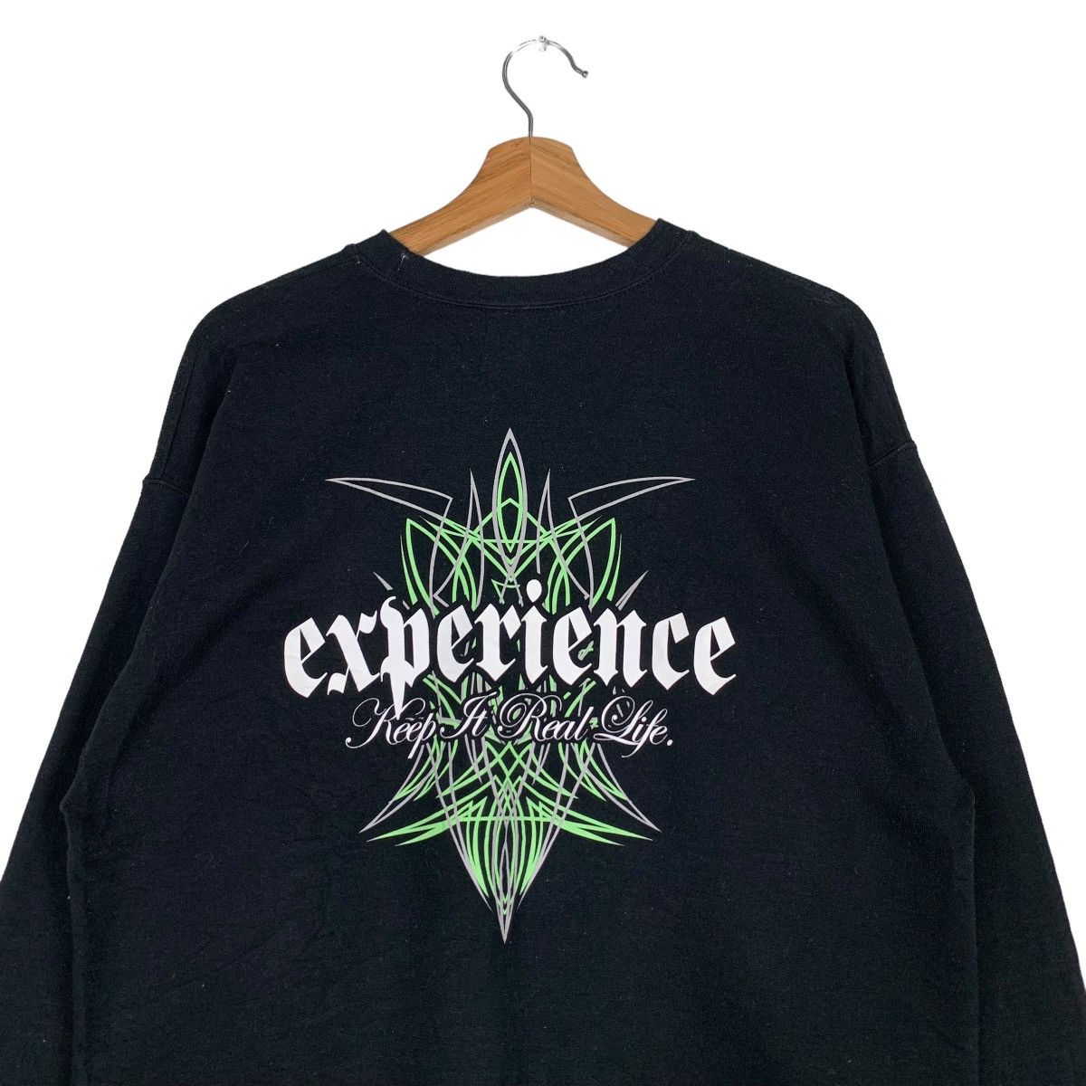Hanes EXPERIENCE Keep it Real Life Big Logo Sweatshirts #0742-C34 Size US M / EU 48-50 / 2 - 2 Thumbnail