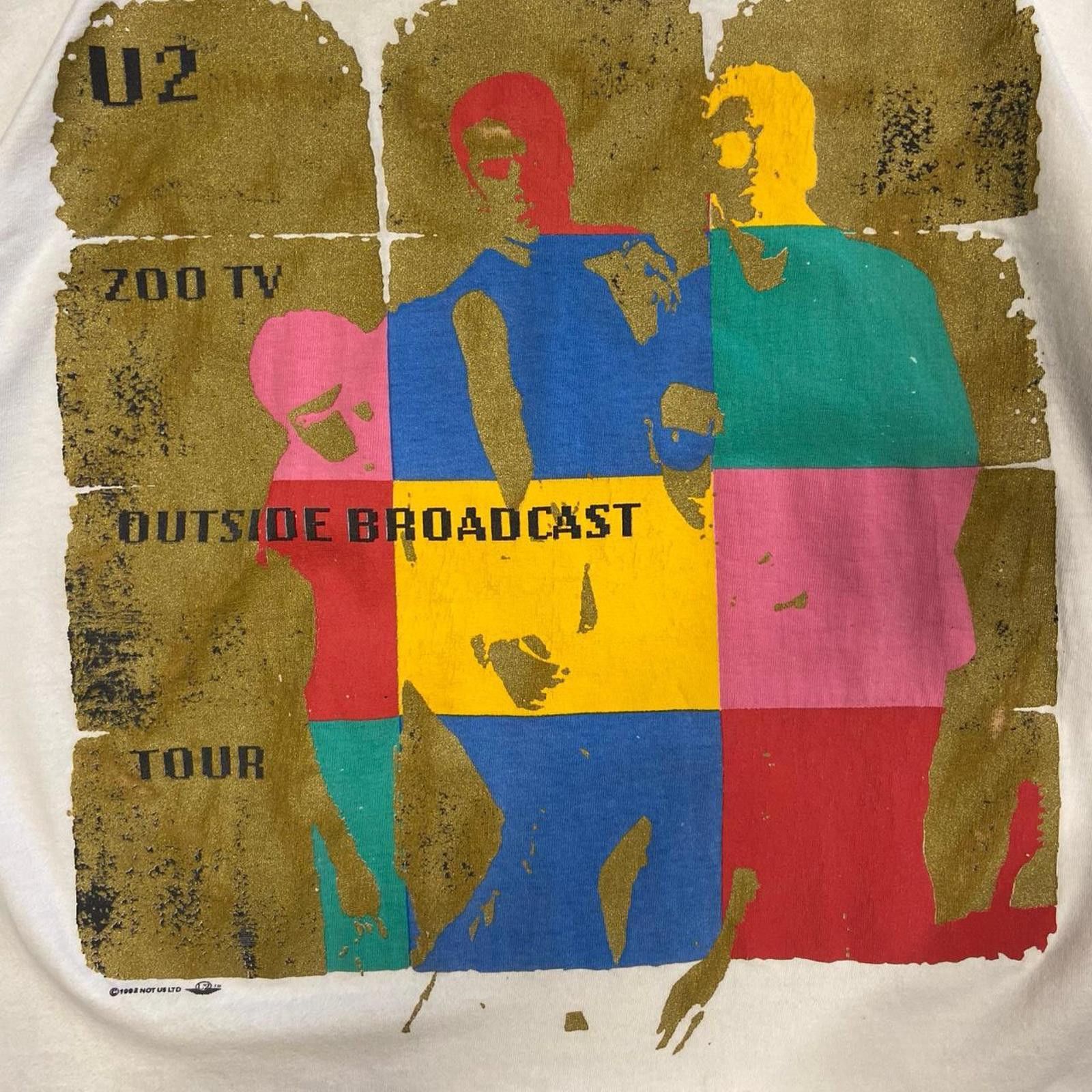 Hanes Vintage 1992 U2 Zoo Tv Tour Tee Size US XL / EU 56 / 4 - 2 Thumbnail