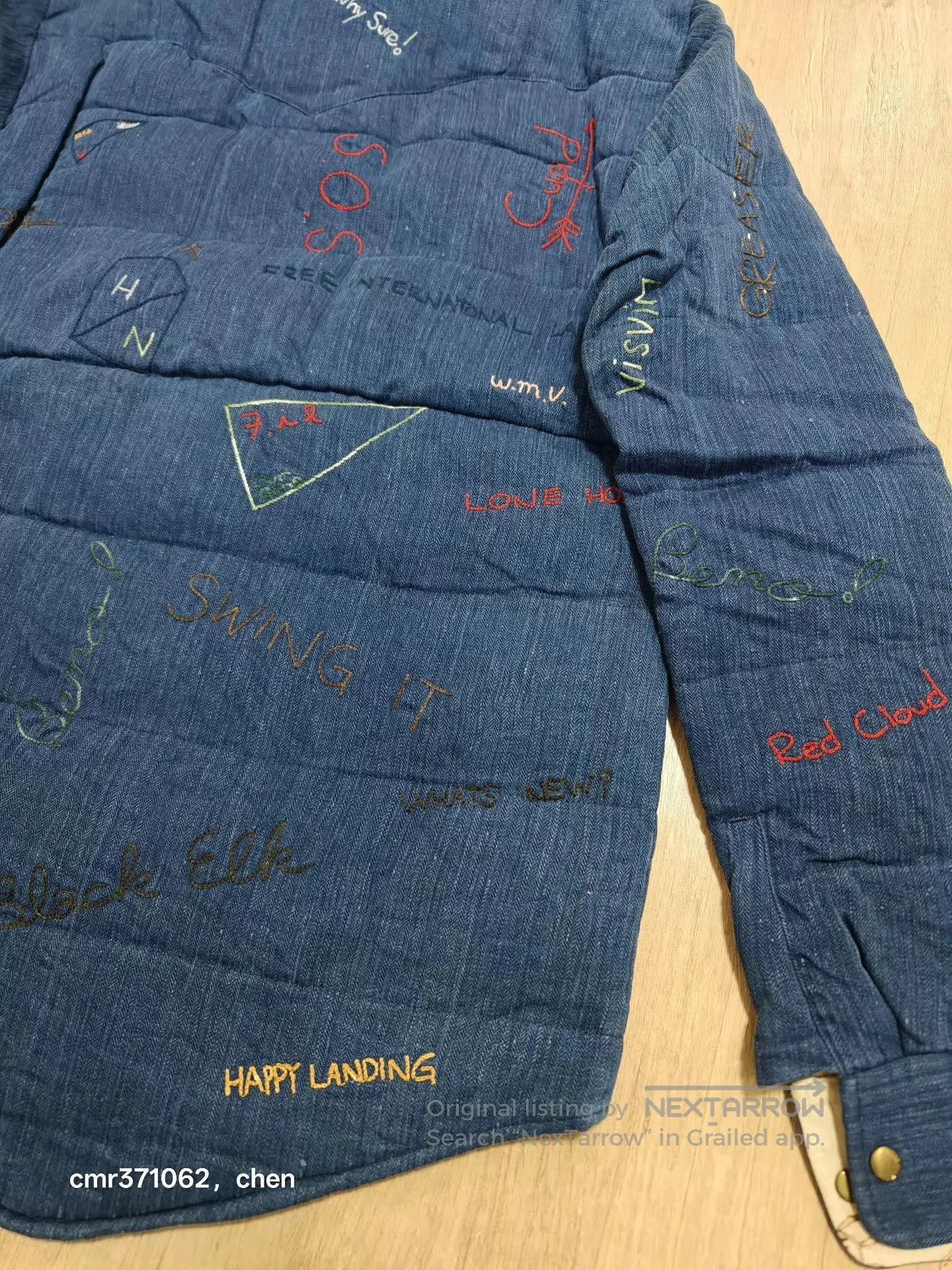 Visvim Blue Embroidered Long Sleeve Button. Size US M / EU 48-50 / 2 - 6 Thumbnail