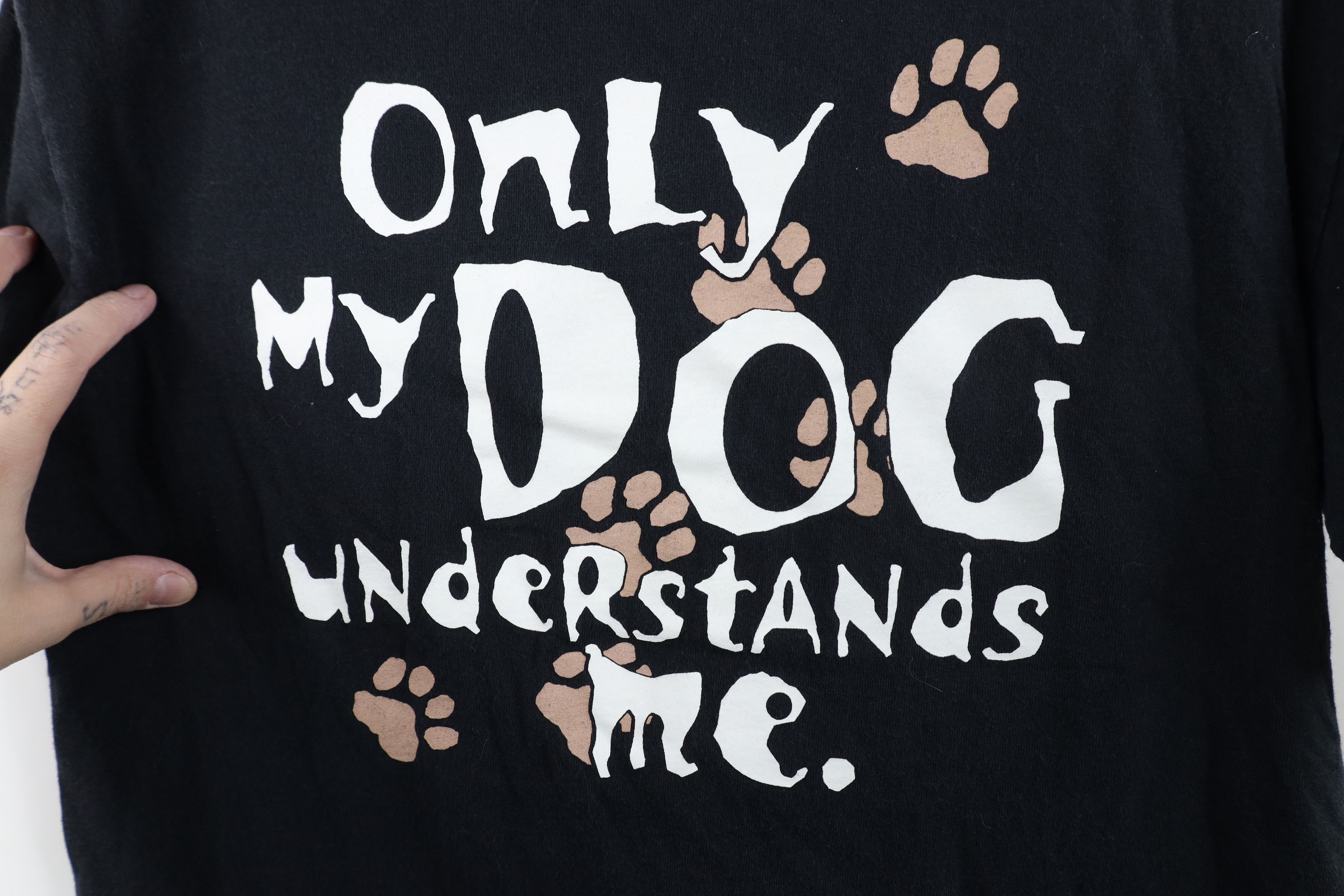 Vintage Vintage 90s Streetwear My Dog Understands Me T-Shirt USA Size M / US 6-8 / IT 42-44 - 4 Thumbnail