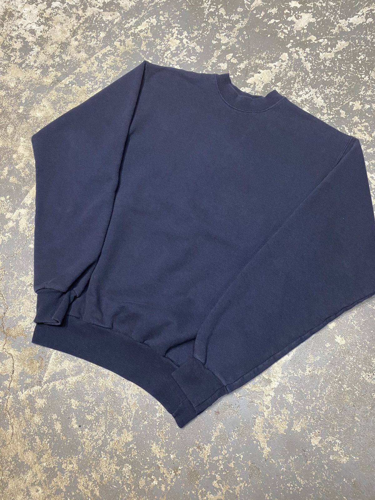 Hanes × Vintage Vintage Y2K Blank Black/Navy Pullover Crewneck Sweatshirt Size US S / EU 44-46 / 1 - 2 Thumbnail
