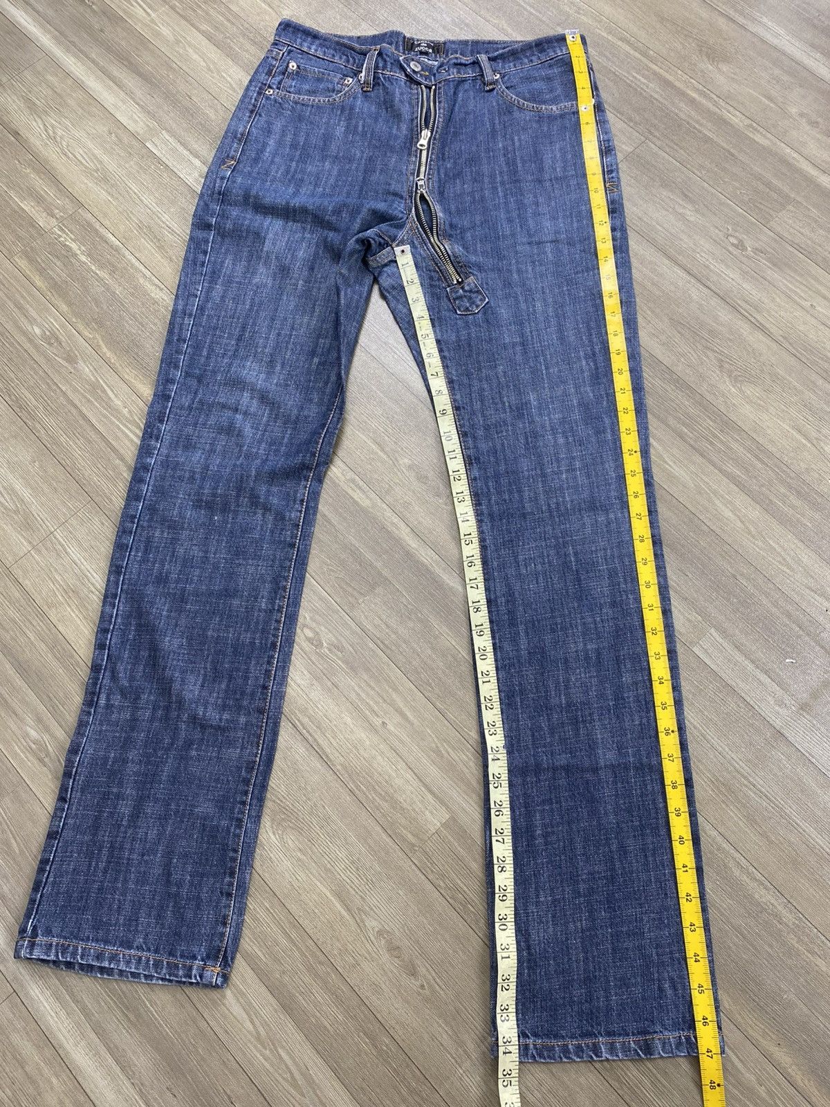 CABANE de ZUCCa Archive Cabane de Zucca Zip Fly Asymmetric Bootcut Jeans Size US 32 / EU 48 - 19 Thumbnail