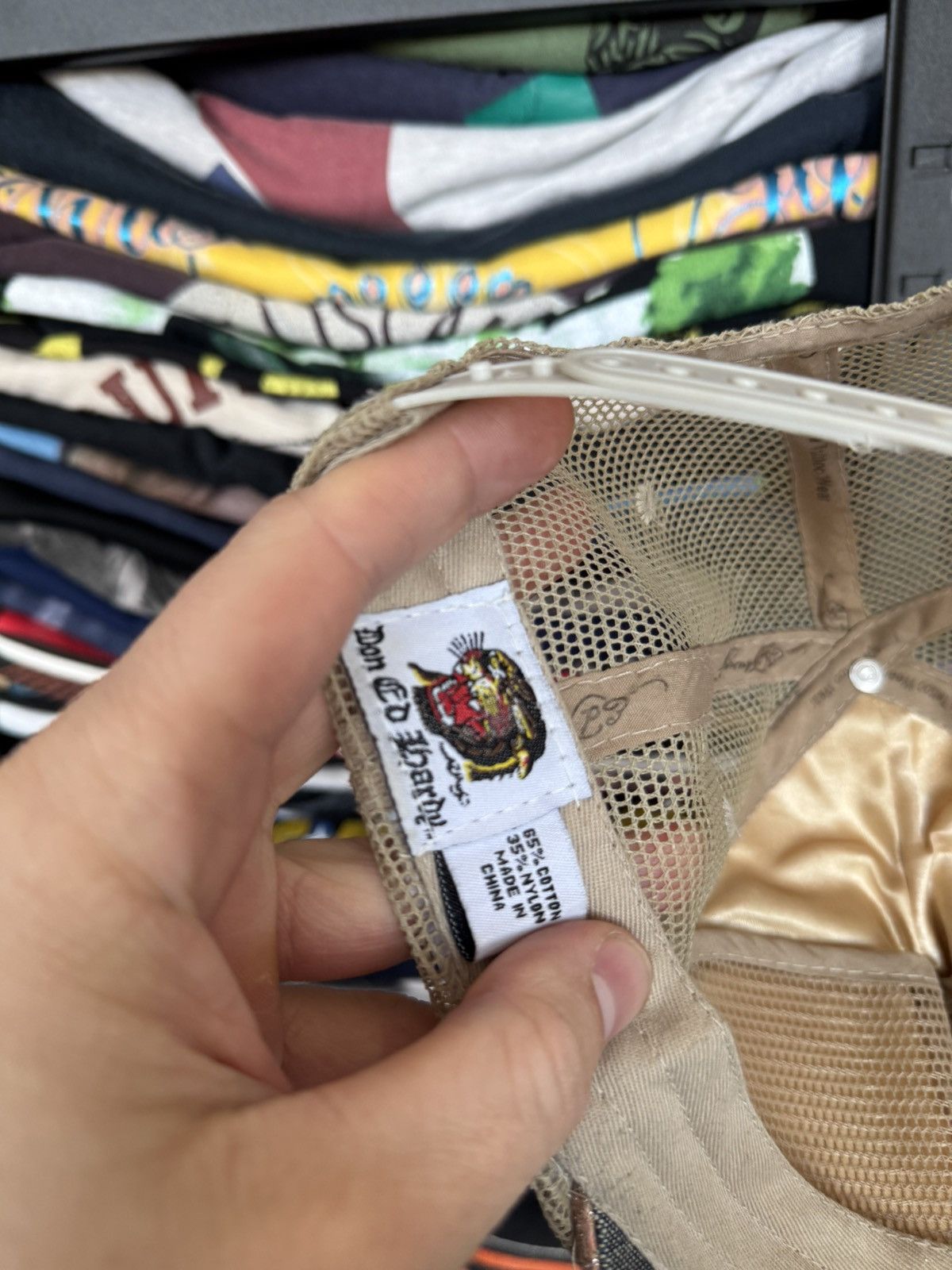 Ed Hardy × Vintage Vintage Ed Hardy Audigier brown cap rhinestones hat Size ONE SIZE - 8 Thumbnail