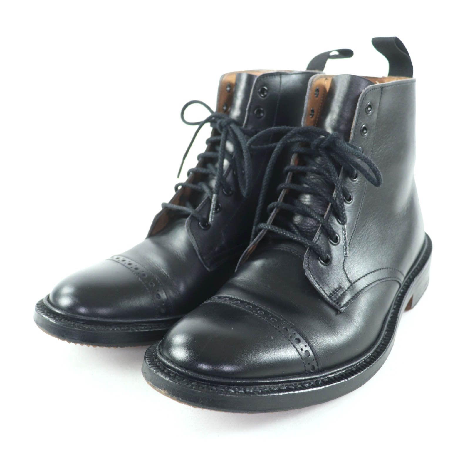 Other Other Tricker's Black Leather Short Boots Leather Shoes DUTY FREE for USA Size ONE SIZE - 1 Thumbnail