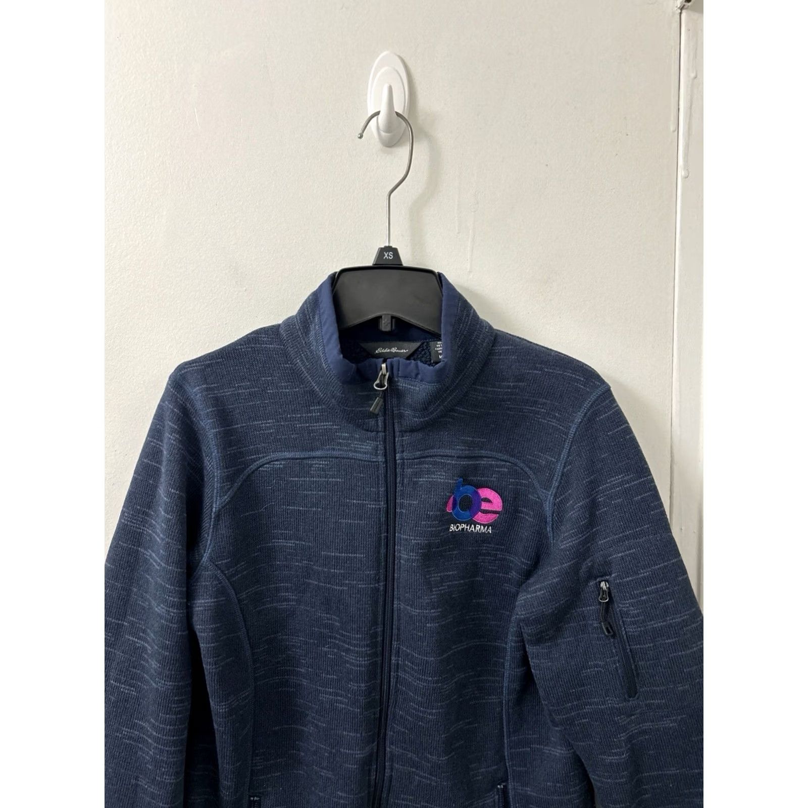 Eddie Bauer Eddie Bauer Fleece Jacket Womens Medium Navy Full Zip Pockets Blue Wide Fit Casual Activewear Hiking Golf Gym Training Mens Women Girls? Size M / US 6-8 / IT 42-44 - 2 Thumbnail