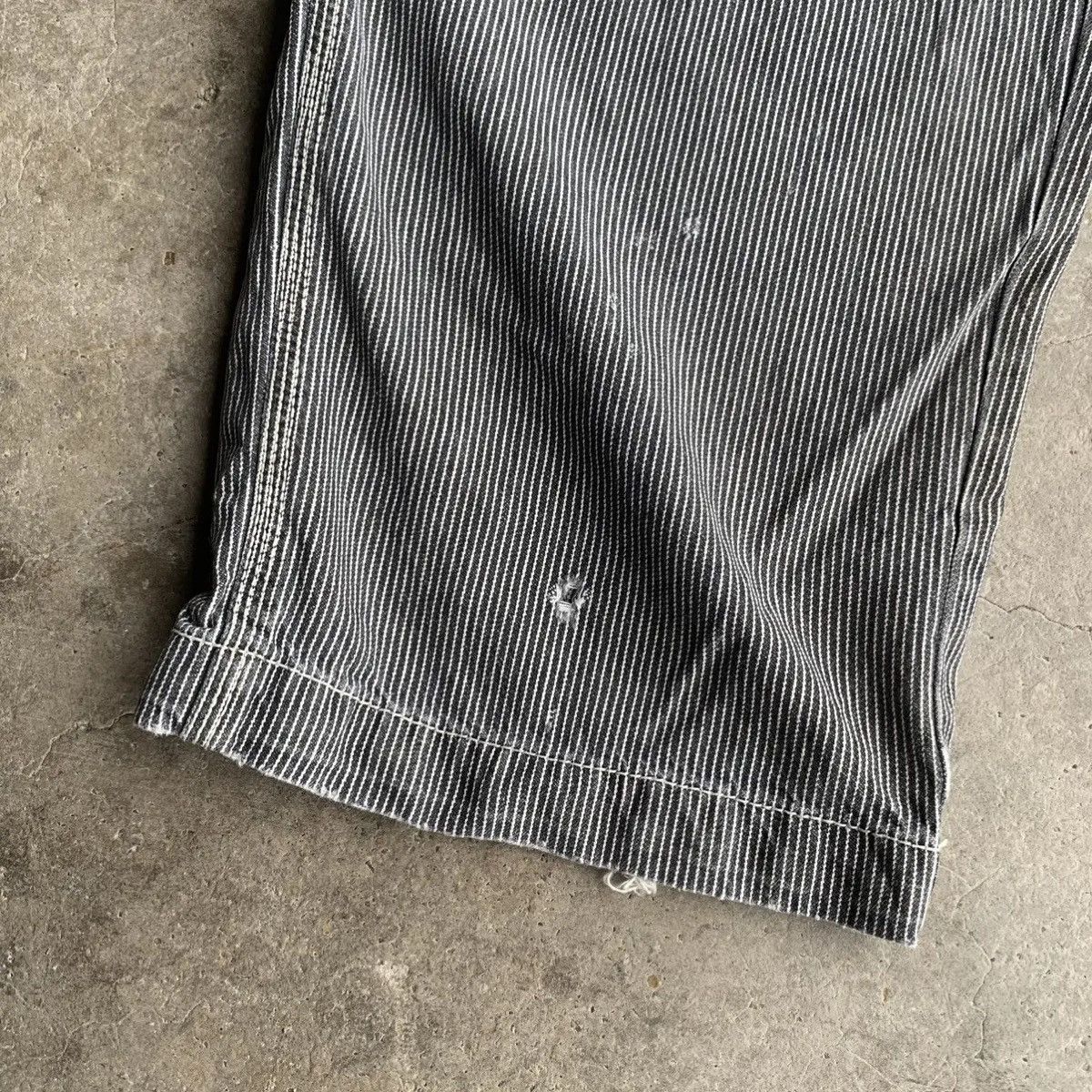 Dogtown × Japanese Brand × OVER THE STRiPES DISTRESSED! JAPANESE Hickory Work Wear Double Knee Pants Size US 34 / EU 50 - 7 Thumbnail