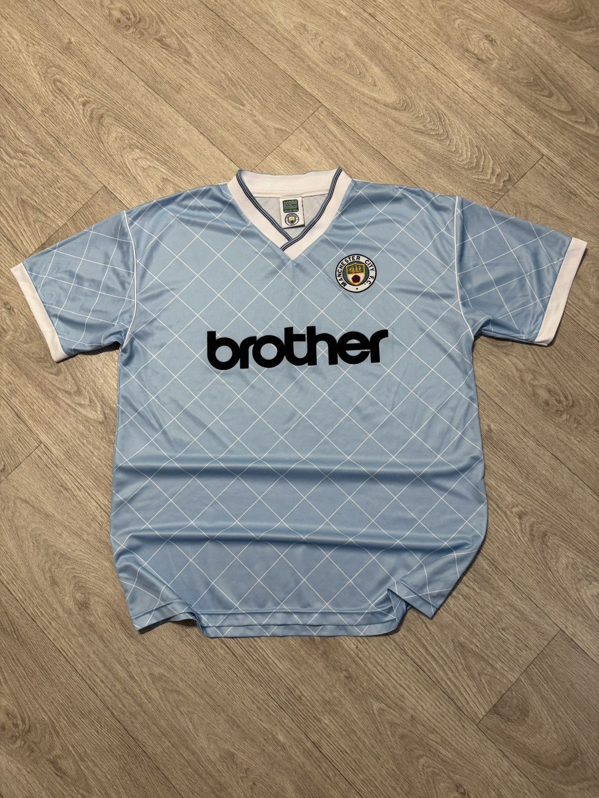 Vintage 🔷Retro Manchester City 1988 Soccer jersey🔷 Size US XL / EU 56 / 4 - 1 Thumbnail