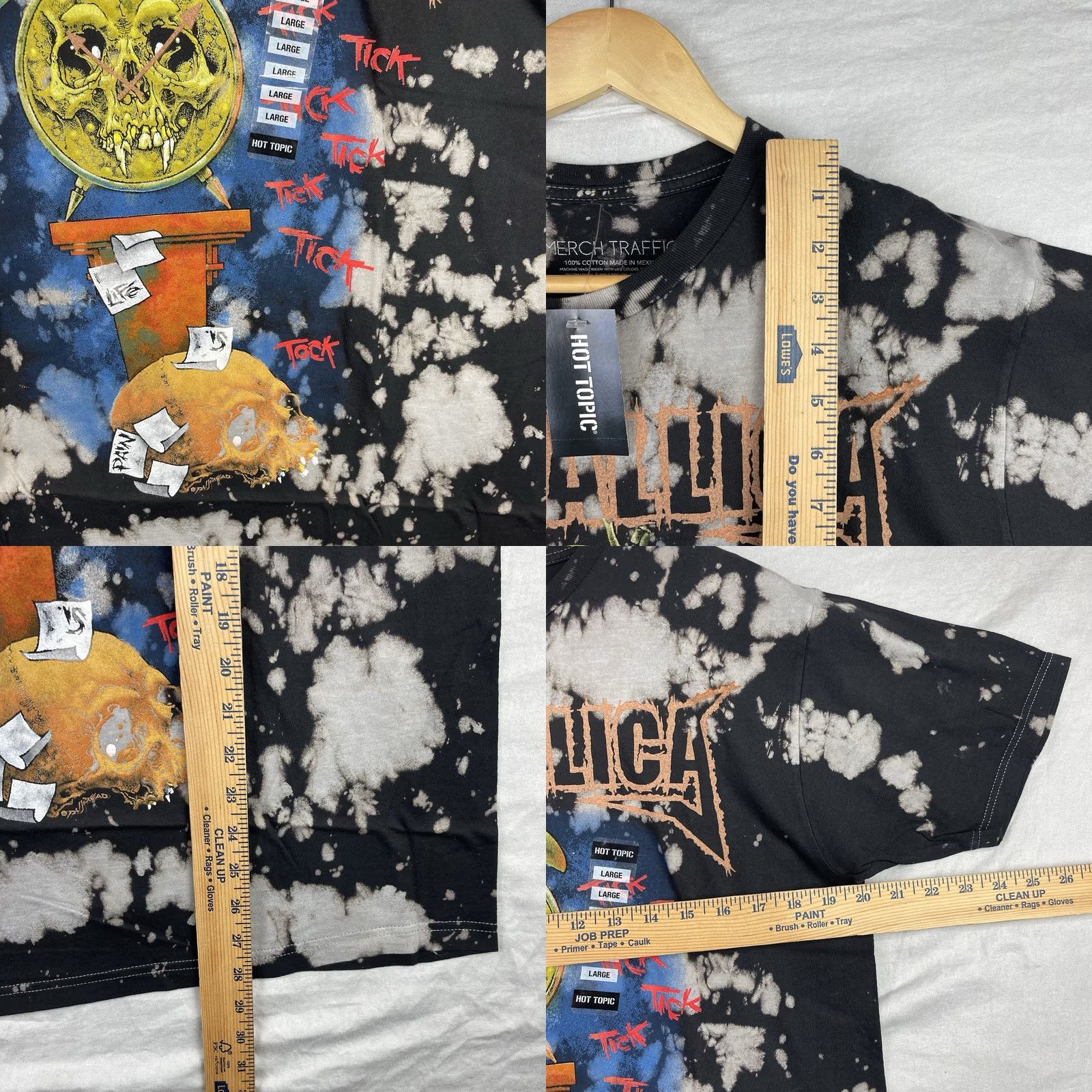Hot Topic VINTAGE Metallica Shirt Mens Large Pushead Heavy Metal Hot Topic Death Is Pain Adult Size US L / EU 52-54 / 3 - 8 Thumbnail