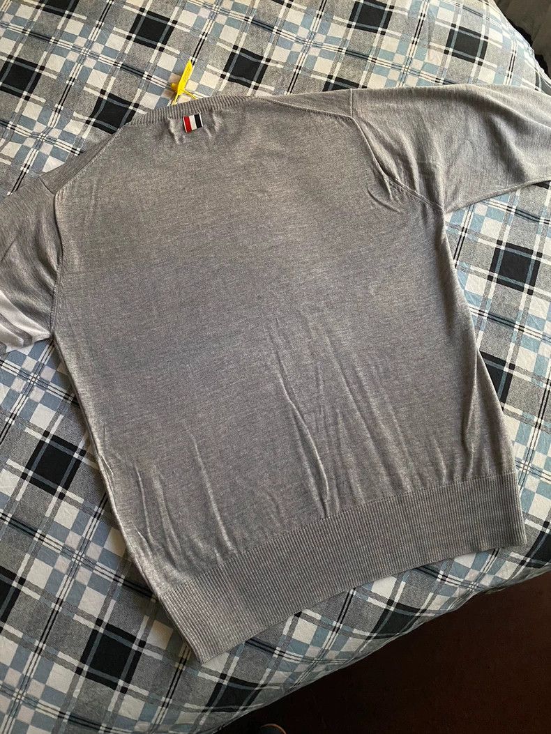 Thom Browne Thom browne TB classic four-bar thin round-neck pullover sw Size US M / EU 48-50 / 2 - 5 Thumbnail