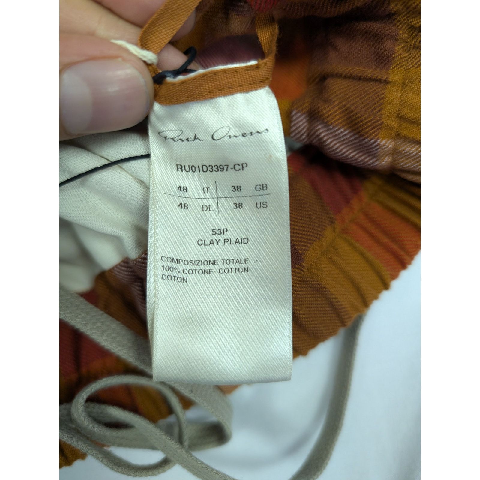 Rick Owens o1rshd1 Boxers Clay Plaid in Multicolor Size US 32 / EU 48 - 14 Thumbnail