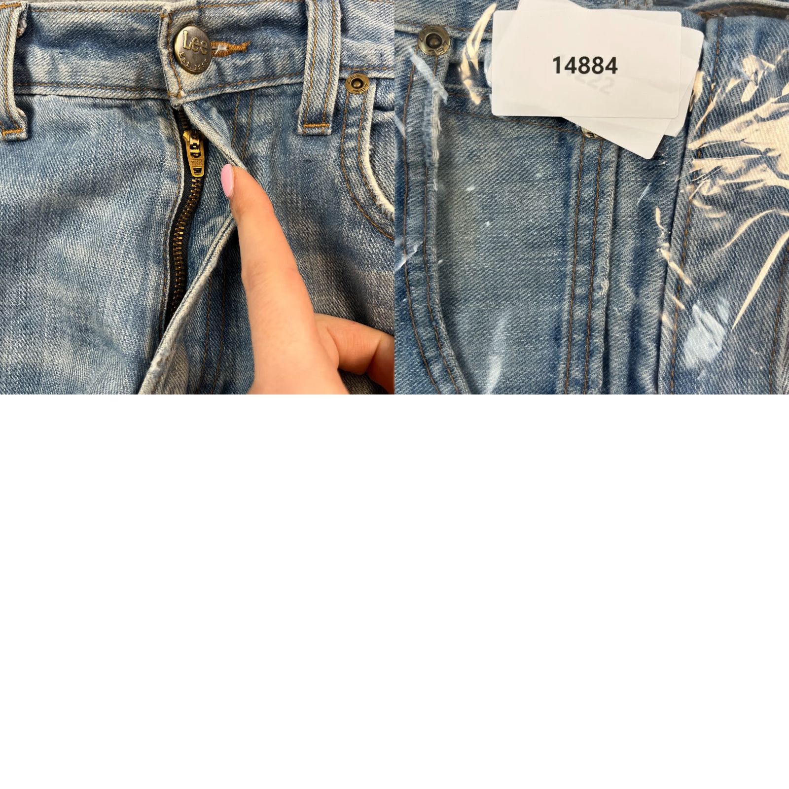 Lee Lee Denim Shorts 32 Blue Light Wash Bermuda 5-Pocket Cotton Mens Junior? Size US 32 / EU 48 - 9 Thumbnail