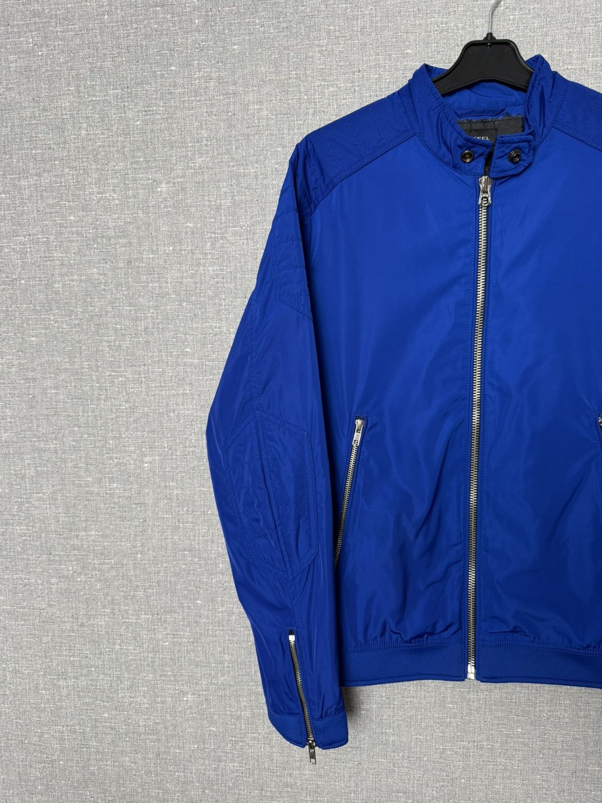 Diesel Diesel Blue Nylon Bomber Jacket Men’s Size M with Logo Patch Size US M / EU 48-50 / 2 - 6 Thumbnail