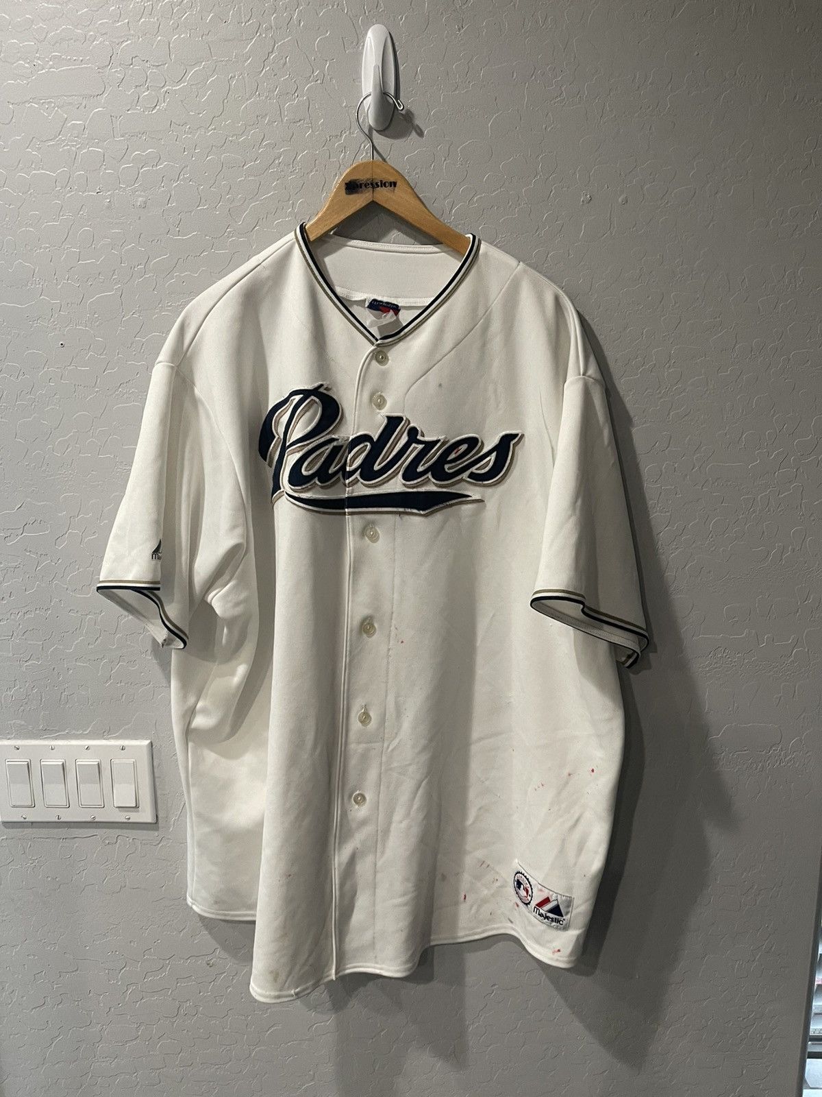 MLB × Majestic × Vintage Vintage Majestic San Diego Padres Stitched Jersey 2X/3X Size US XXL / EU 58 / 5 - 1 Thumbnail
